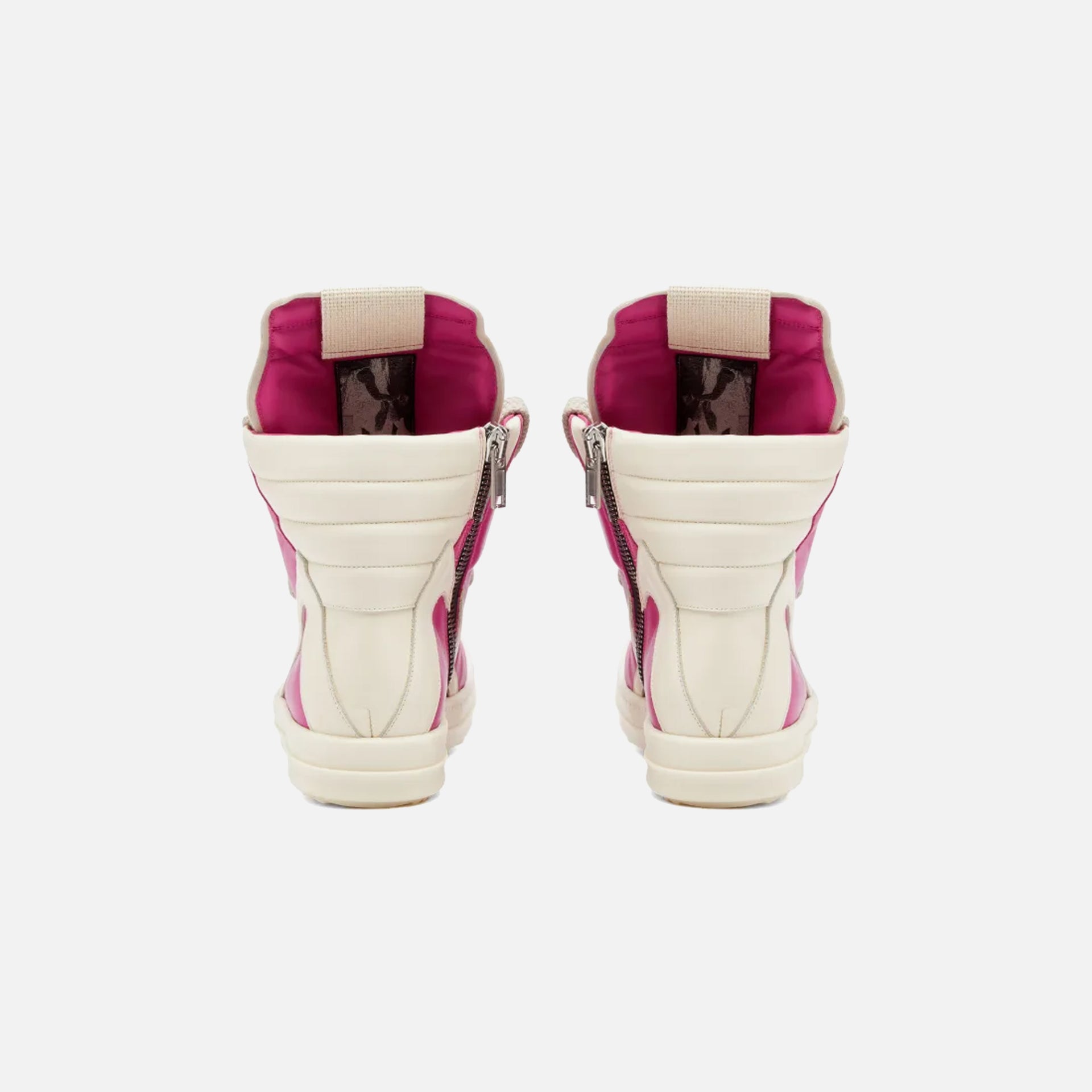 Rick Owens WMNS Scarpe Pelle Geobasket - Hot Pink / Milk