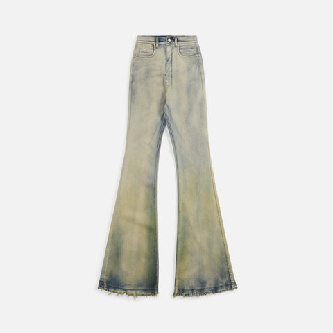Rick Owens Bolan Bootcut Denim - Pearl / Acid Degrade