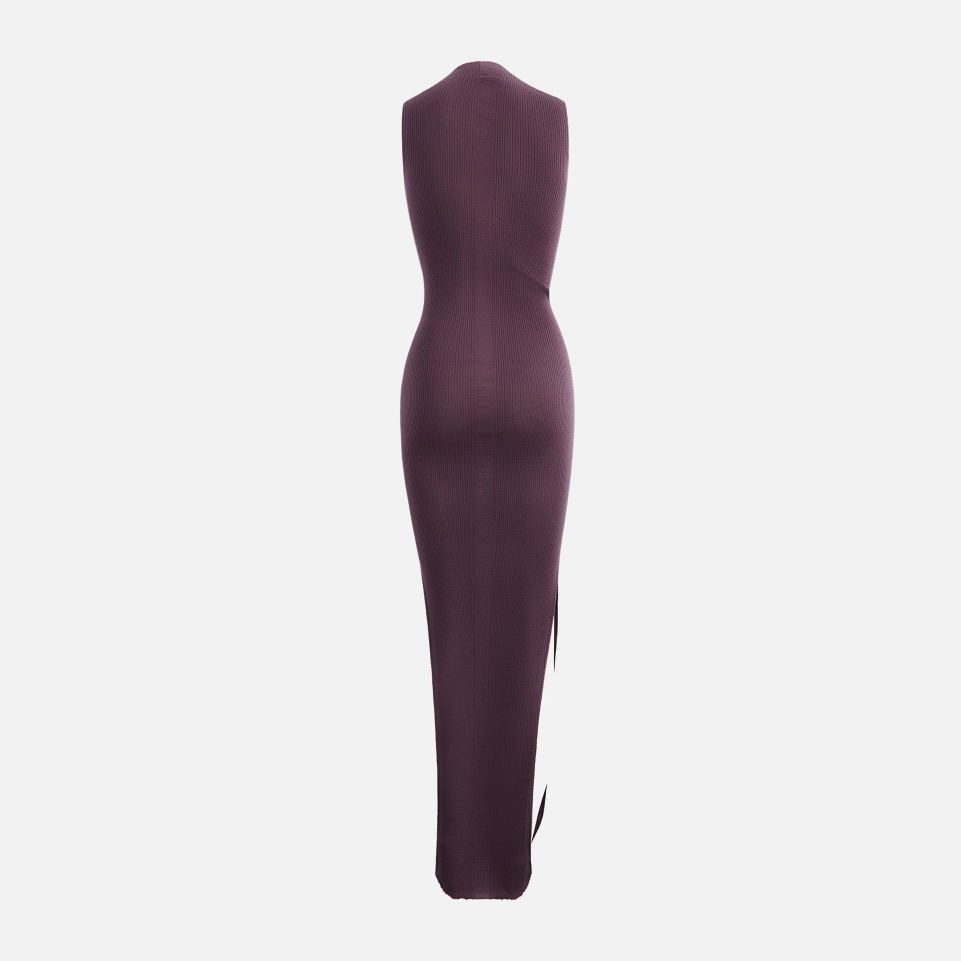 Rick Owens Ribbed One Shoulder Dress - Amethyst