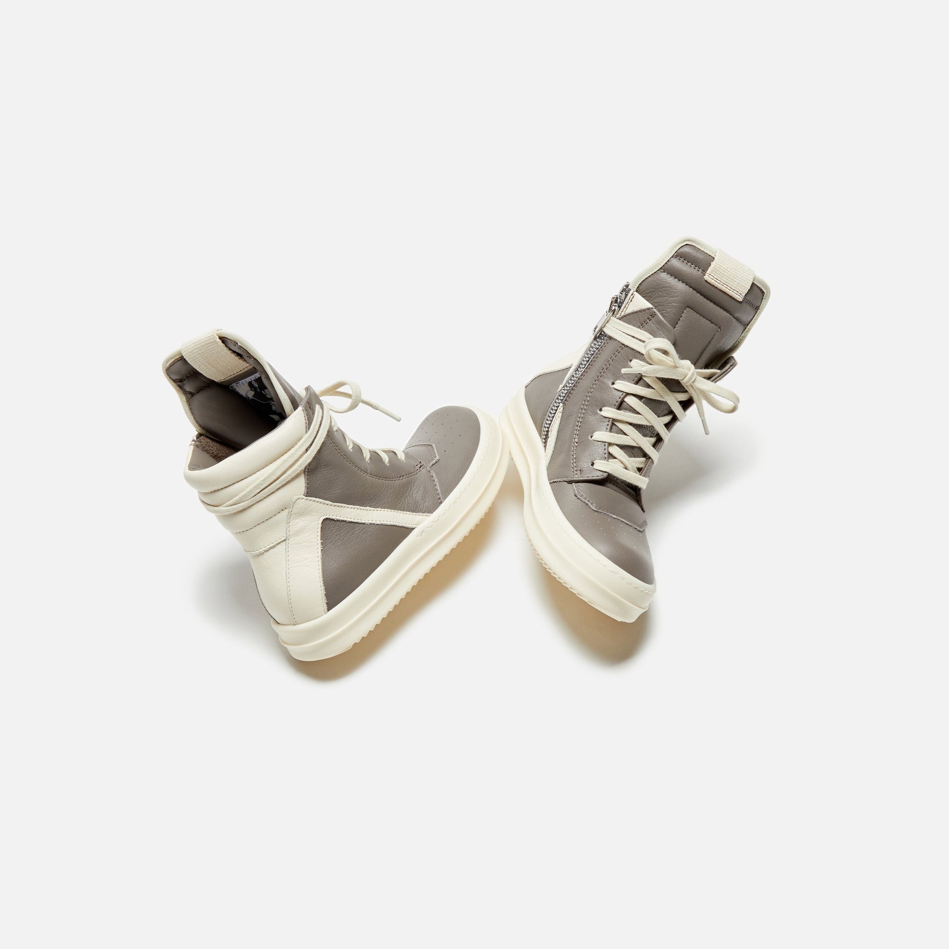 Rick Owens Kids Geobasket  - Dust / Milk / Milk Scarpe in Pelle