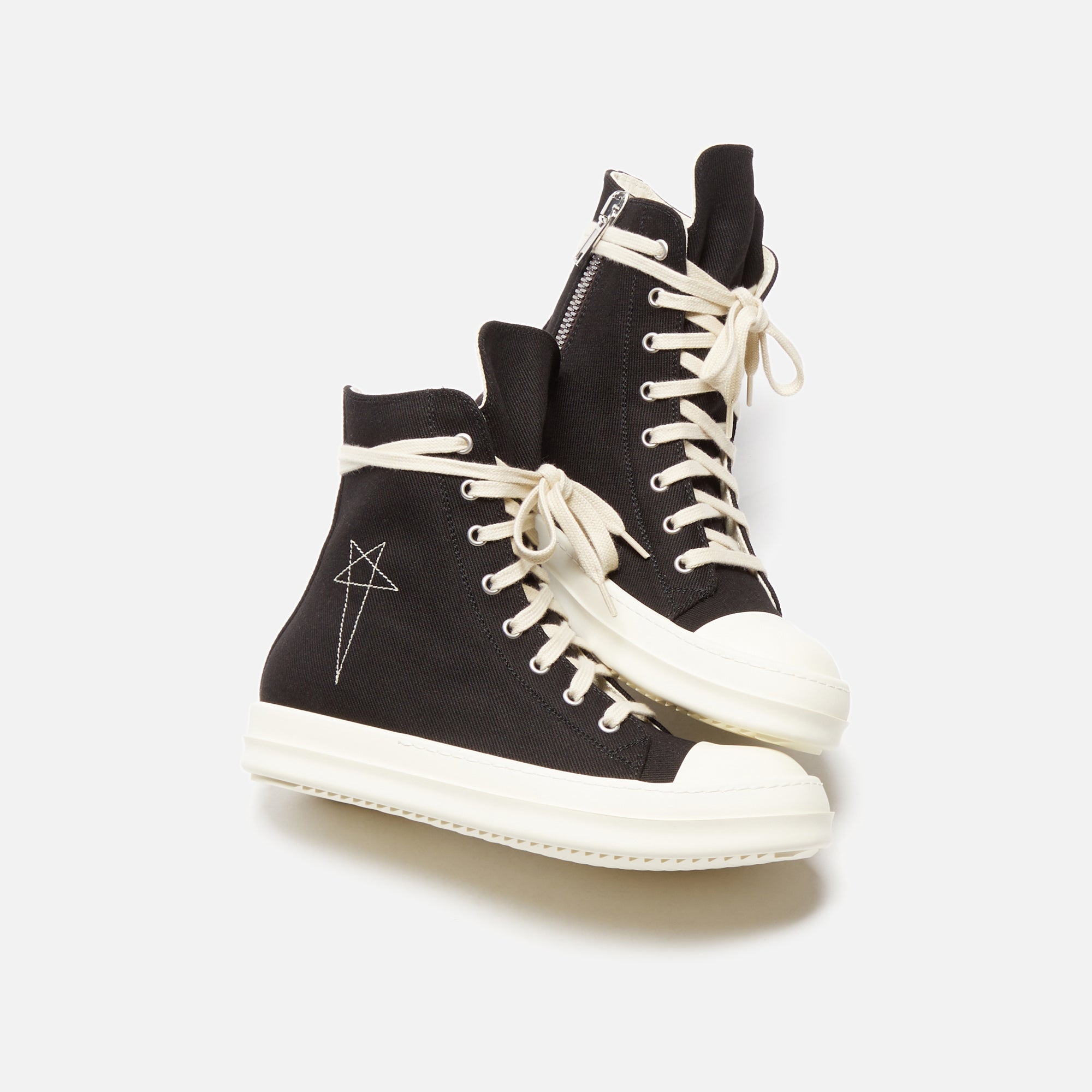 Rick Owens DRKSHDW WMNS Pentastitch Sneakers - Black / Pearl