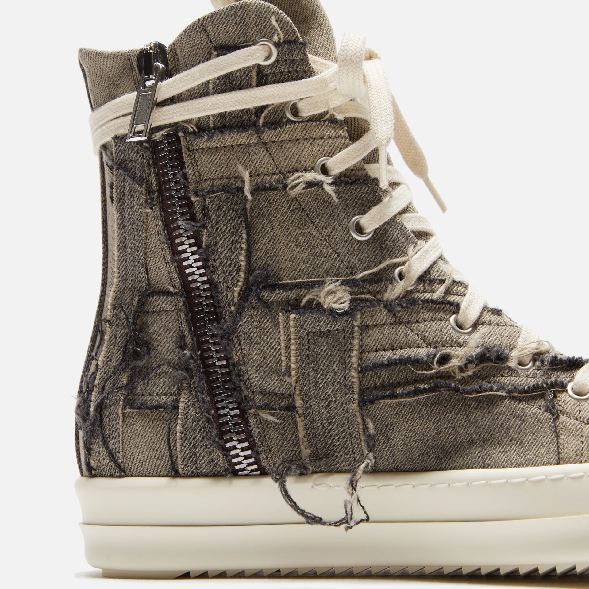 Rick Owens DRKSHDW Slashed Sneakers - Mineral Pearl / Milk