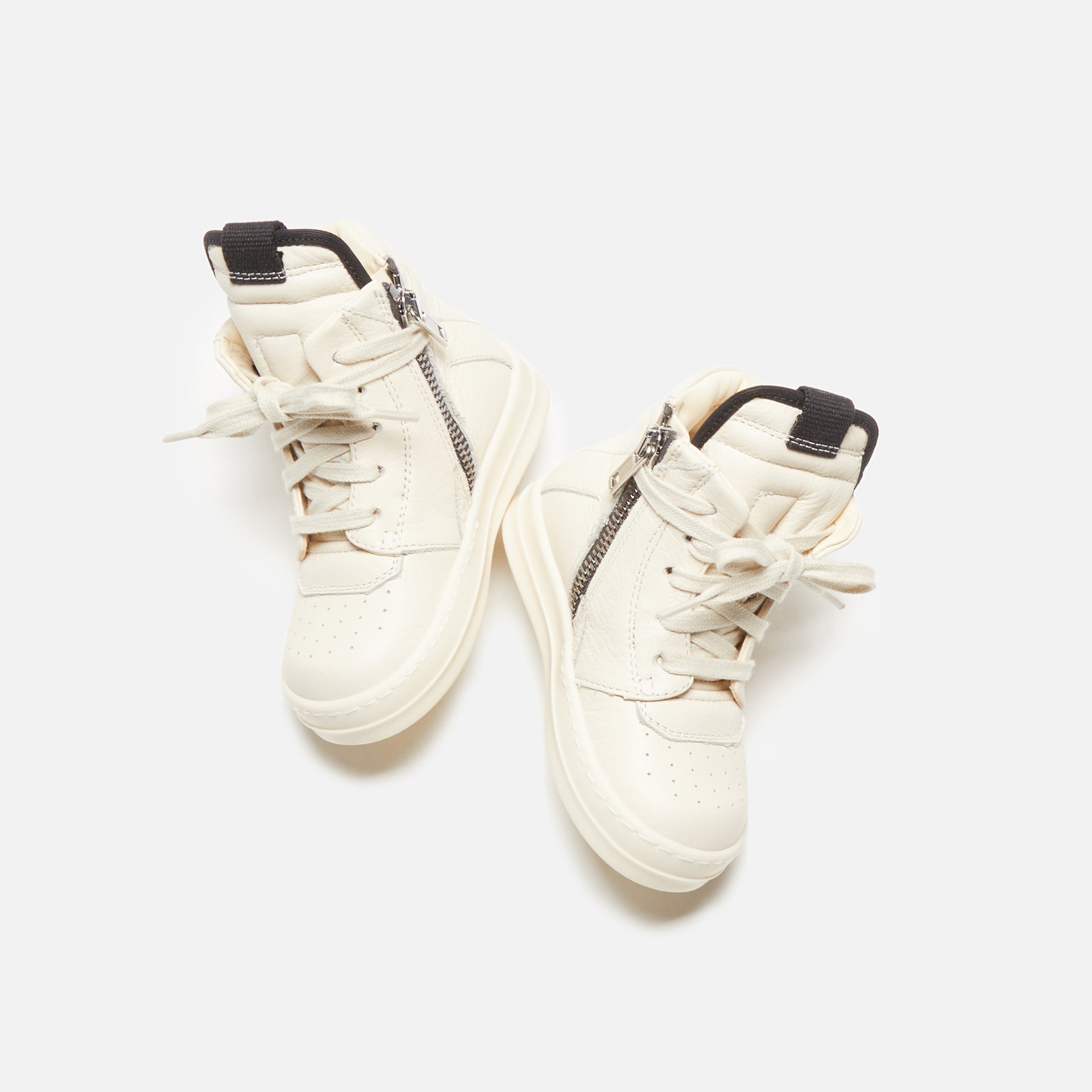 Rick Owens Baby Geobasket - Milk / Milk / Milk Scarpe in Pelle