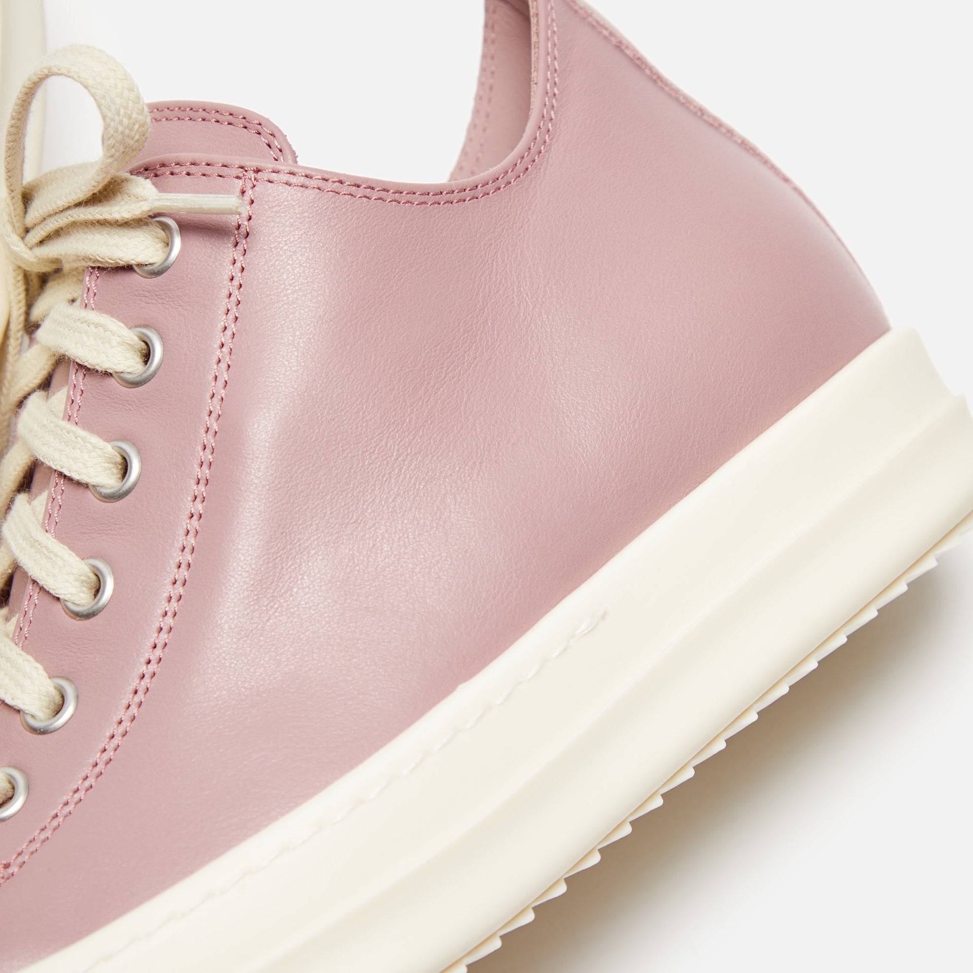 Rick Owens WMNS Low Sneakers - Dusty Pink / Milk / Milk