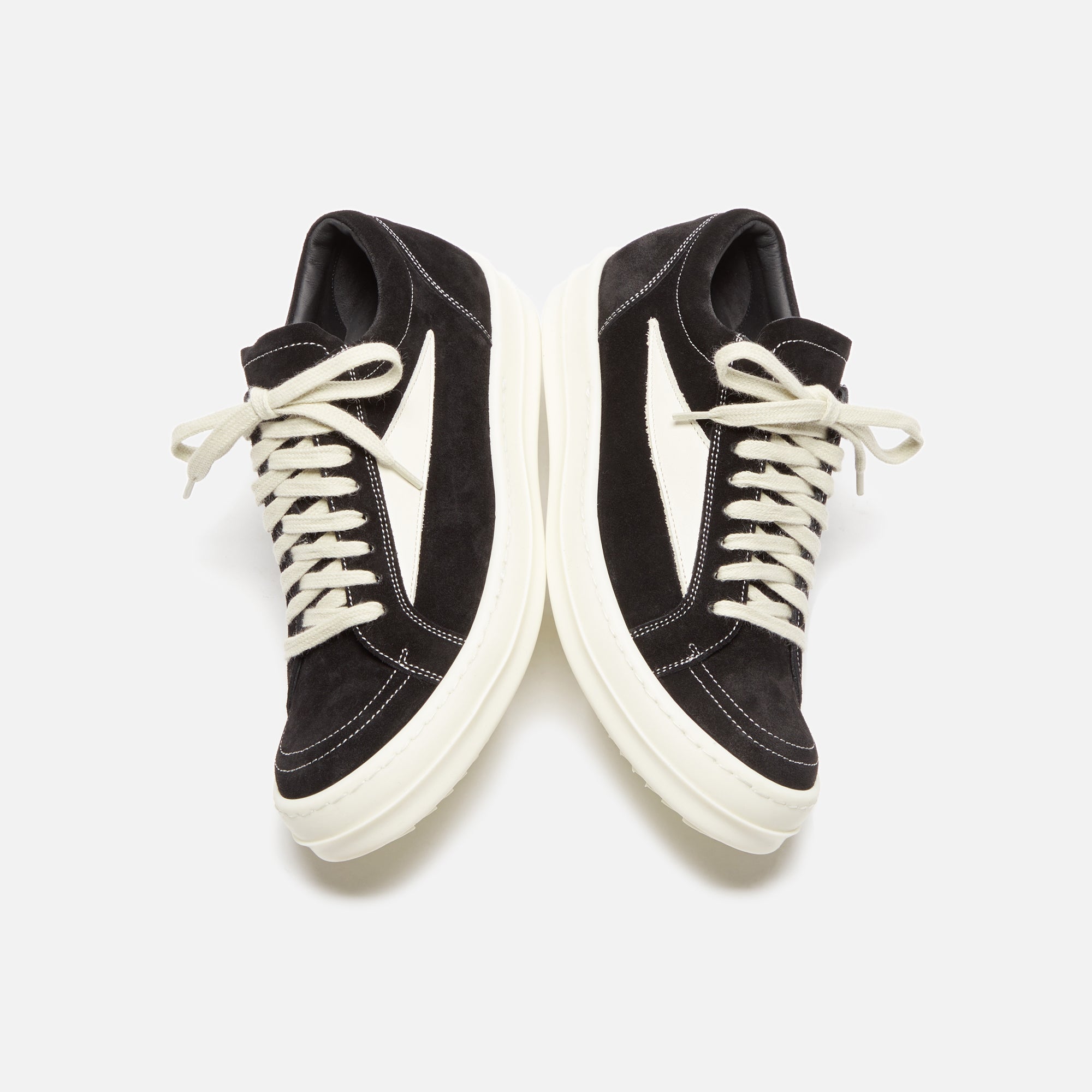 Rick Owens WMNS Vintage Sneakers - Black / Milk / Milk