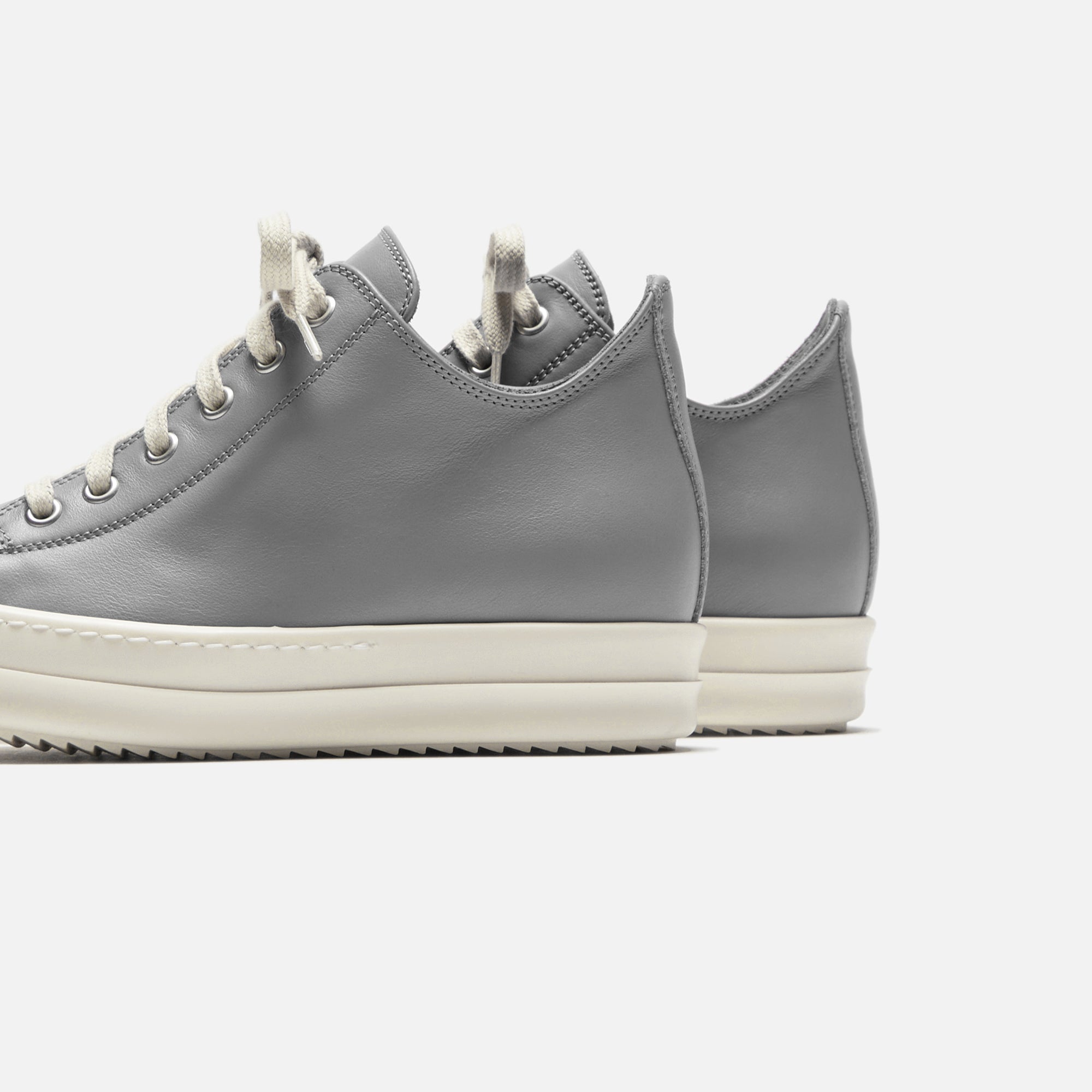 関税込【RICK OWENS】Leather sneakers Milk Rick Owens Scarpe Leather Sneakers - Forest / Milk – Kith