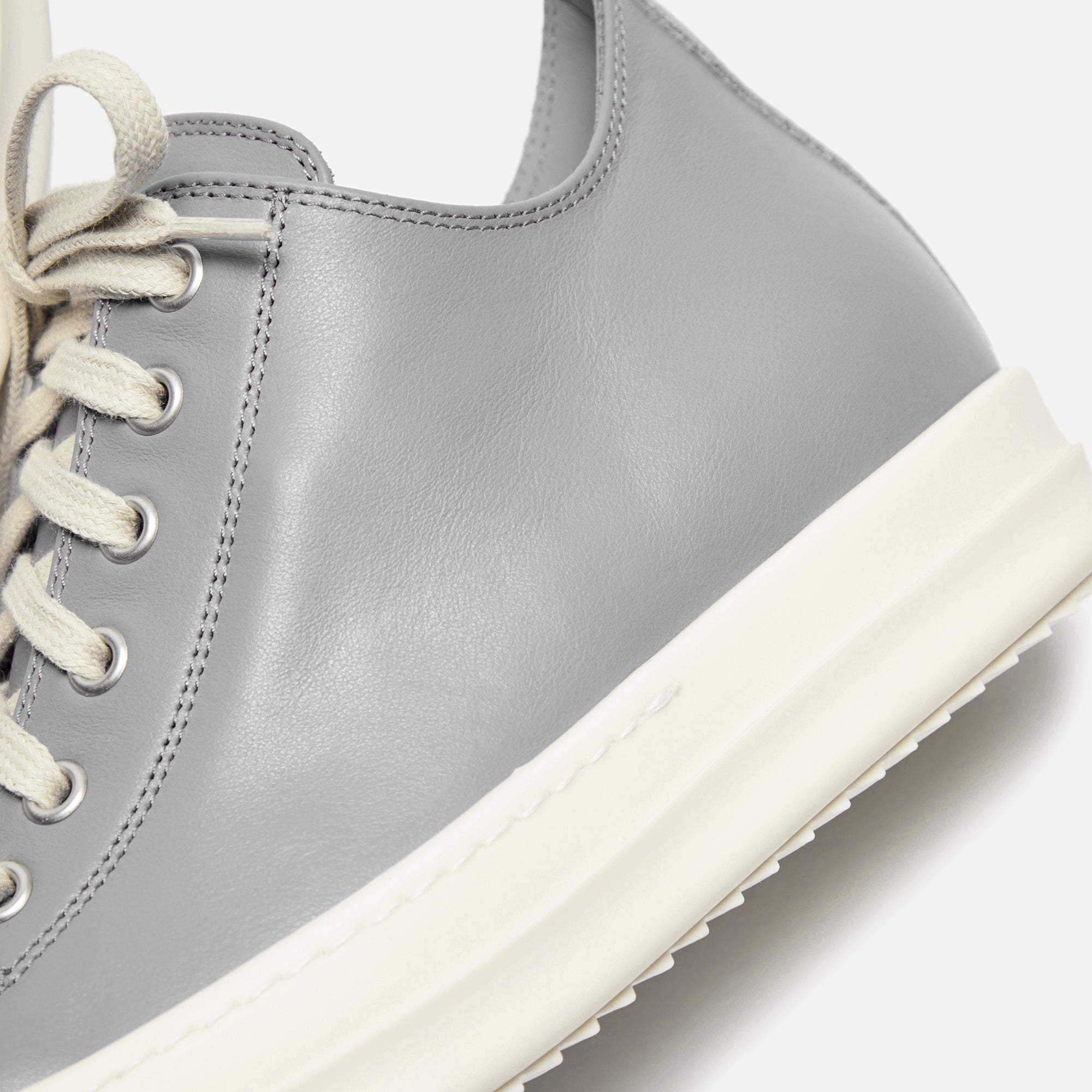 関税込【RICK OWENS】Leather sneakers Milk Rick Owens Scarpe Leather Sneakers - Forest / Milk – Kith