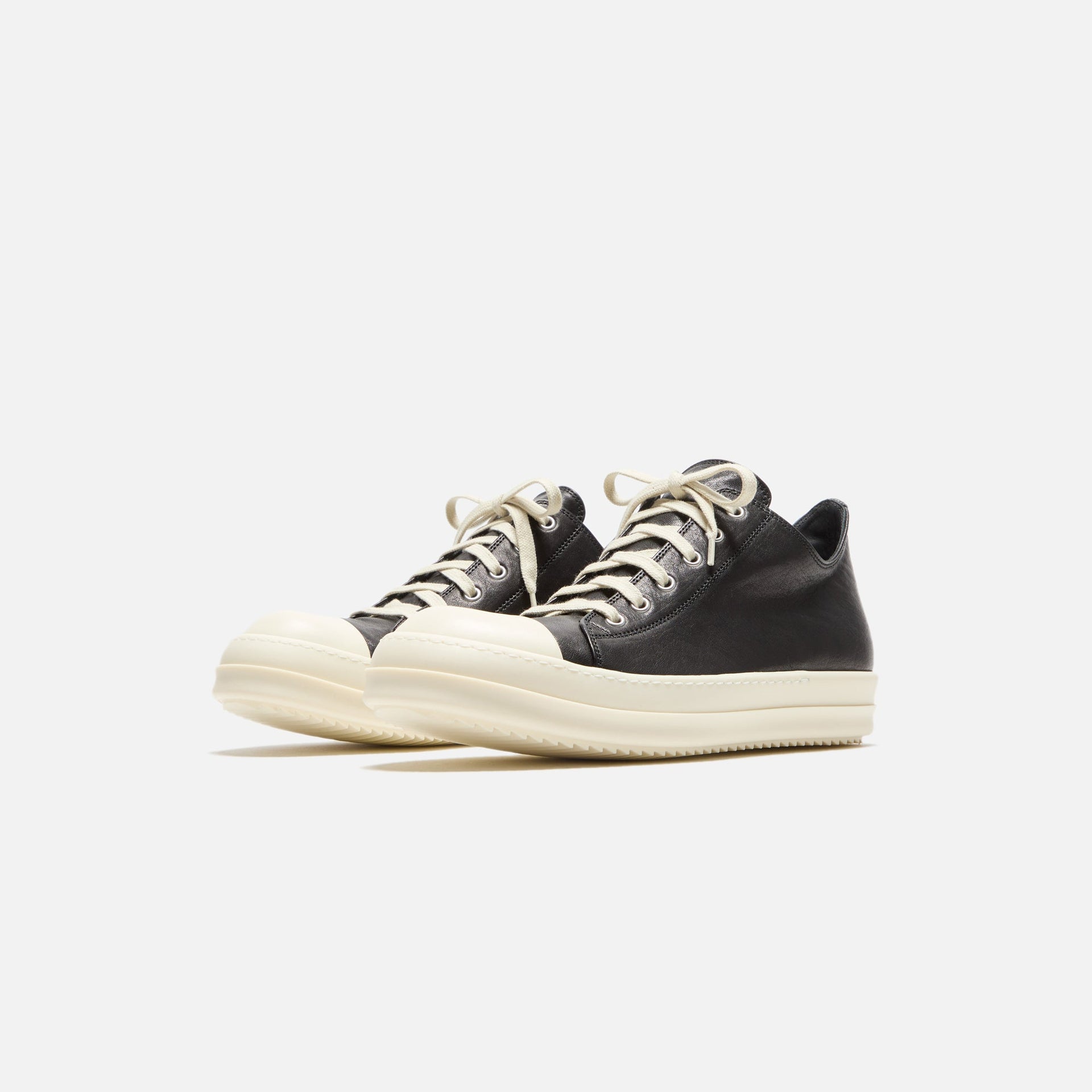 Rick Owens Low Sneakers - Black / Milk / Milk