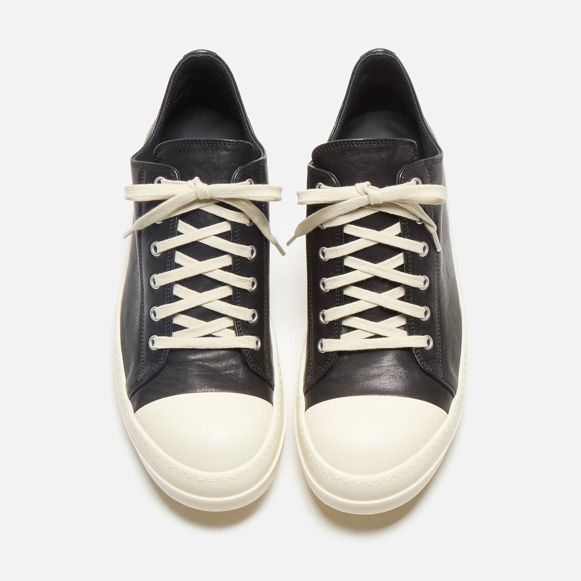 Rick Owens Low Sneakers - Black / Milk / Milk