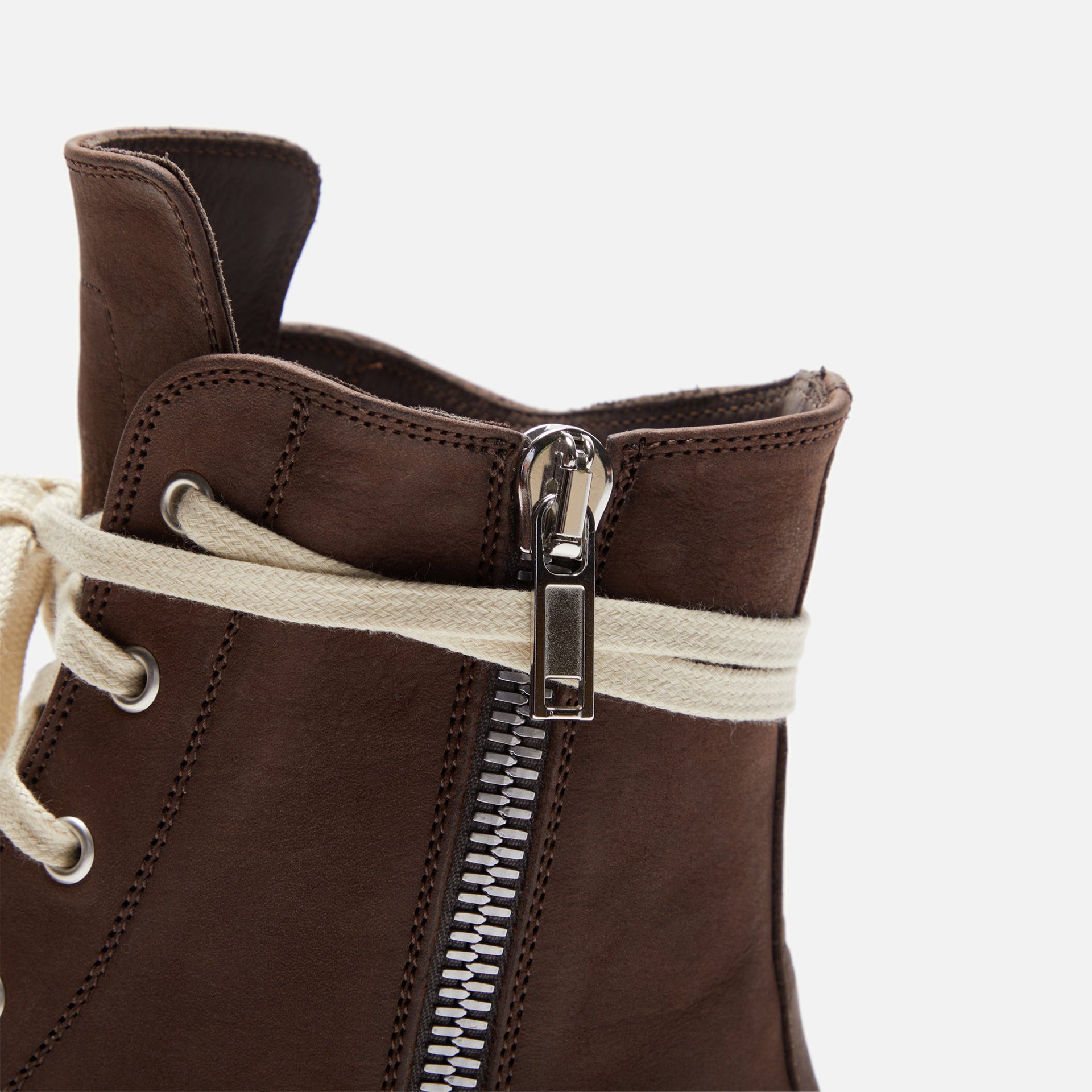 Rick Owens Scarpe in Pelle Sneakers - Brown / Milk / Milk