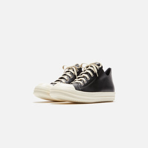 Rick Owens Scarpe in Pelle Low Sneakers - Black / Milk