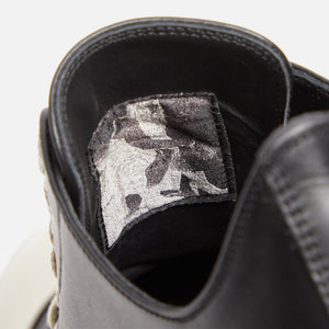 Rick Owens Scarpe in Pelle Low Sneakers - Black / Milk