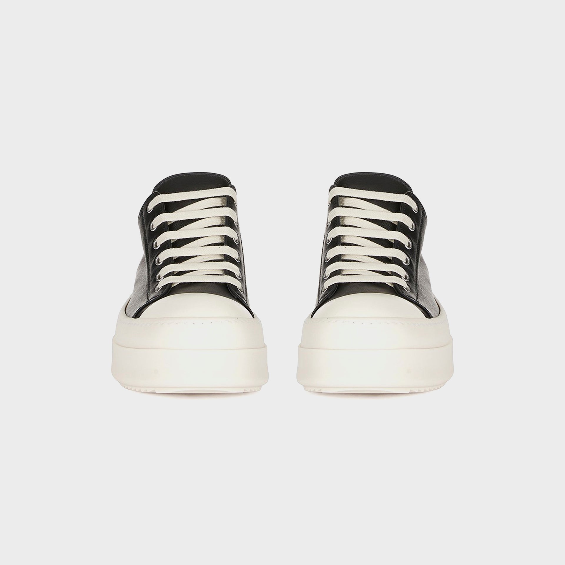 Rick Owens Mega Bumper Low Sneaks Scarpe - Pelle Black / Milk