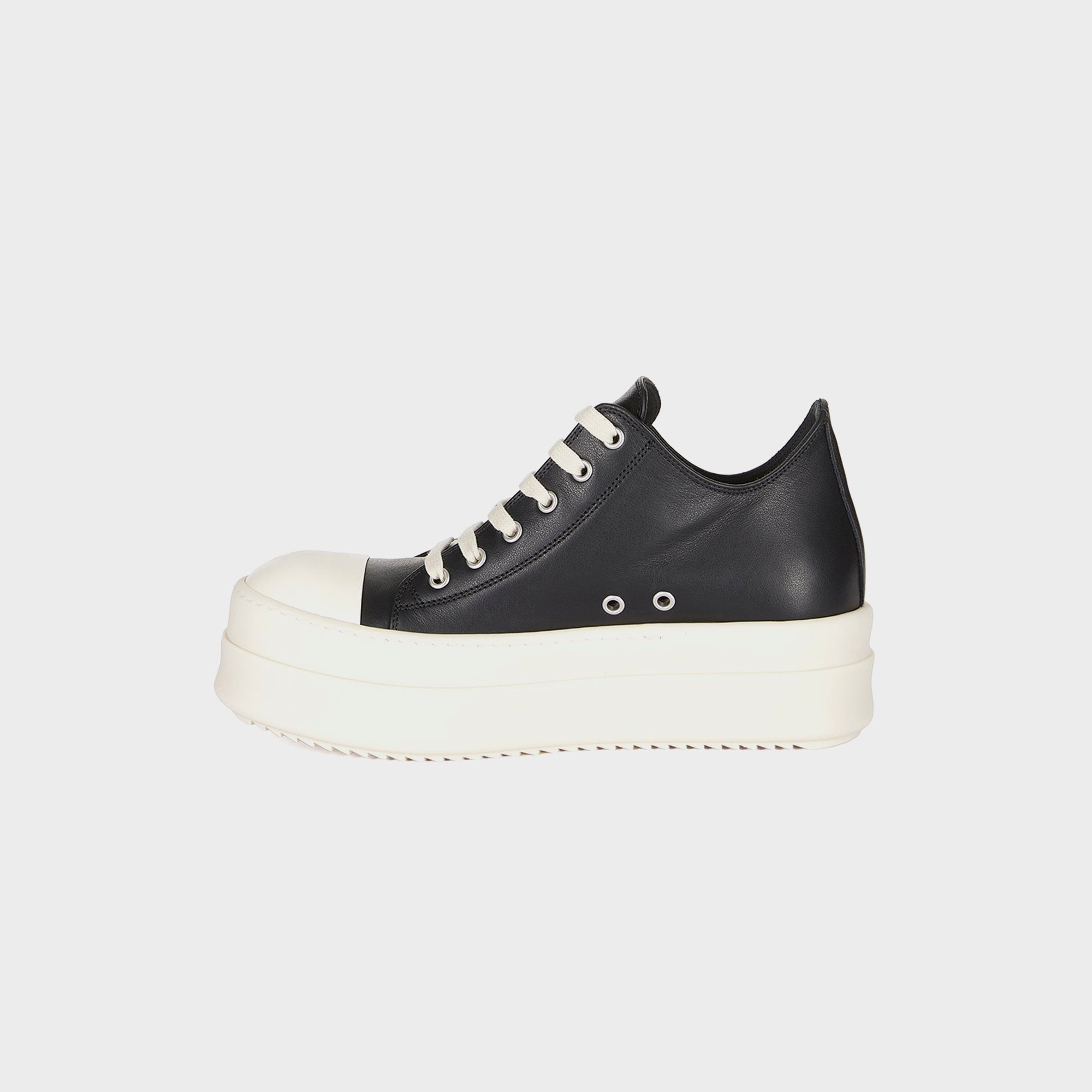 Rick Owens Mega Bumper Low Sneaks Scarpe - Pelle Black / Milk