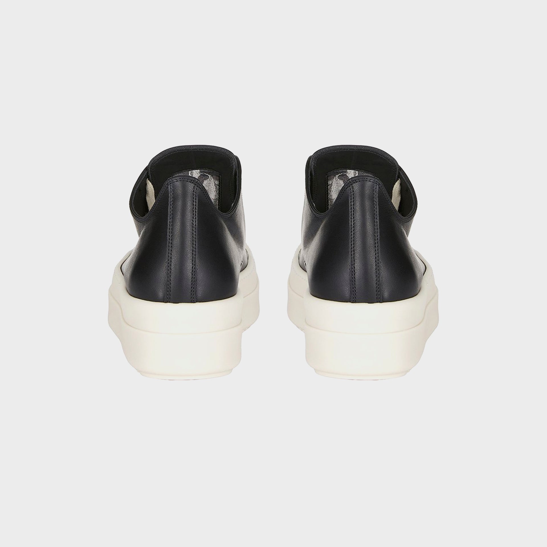 Rick Owens Mega Bumper Low Sneaks Scarpe - Pelle Black / Milk