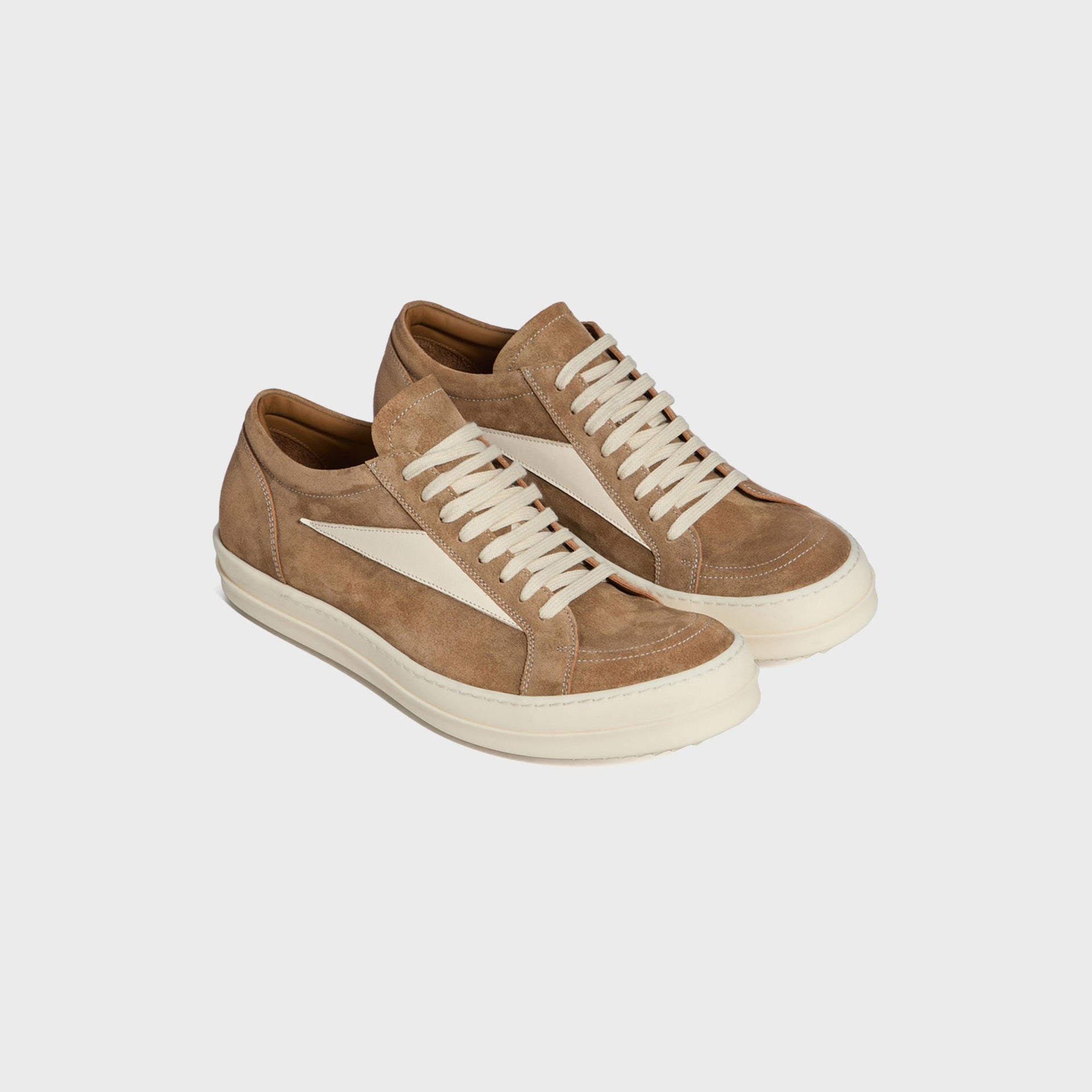 Rick Owens WMNS SS26 Temple Vintage Sneaks - Sumi Brown / Milk
