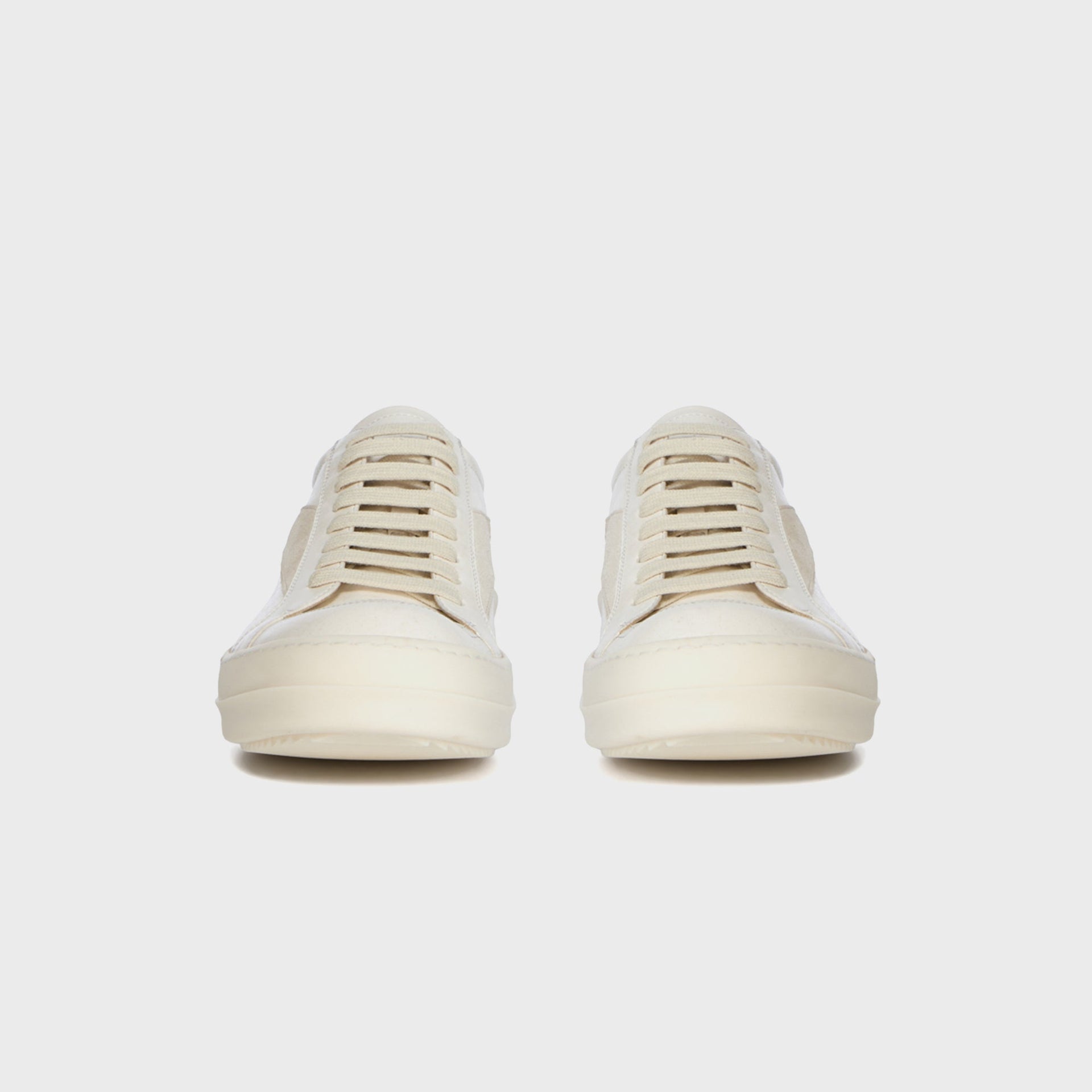 Rick Owens Scarpe In Pelle Vintage  Sneaks - Milk / Milk / Milk