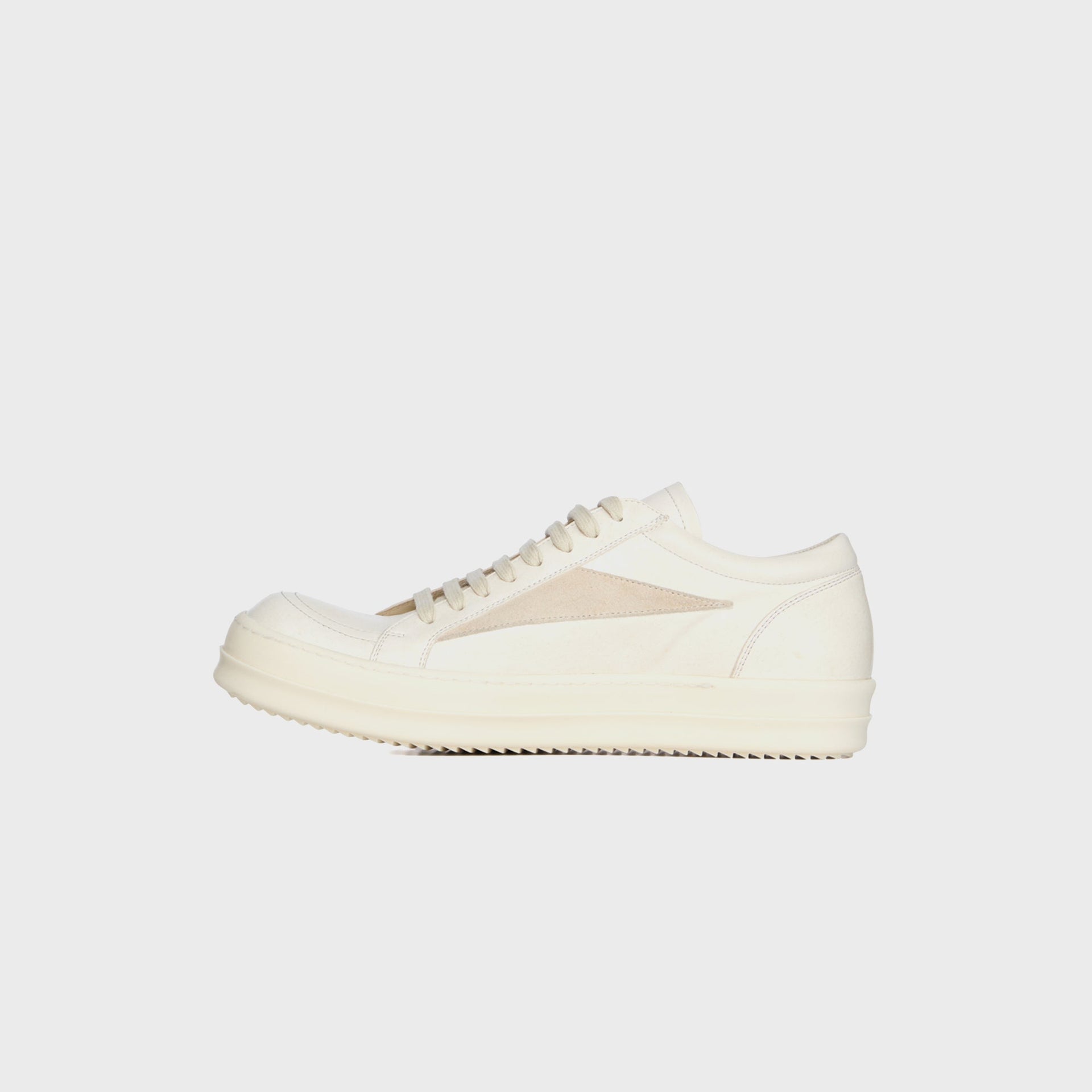 Rick Owens Scarpe In Pelle Vintage  Sneaks - Milk / Milk / Milk