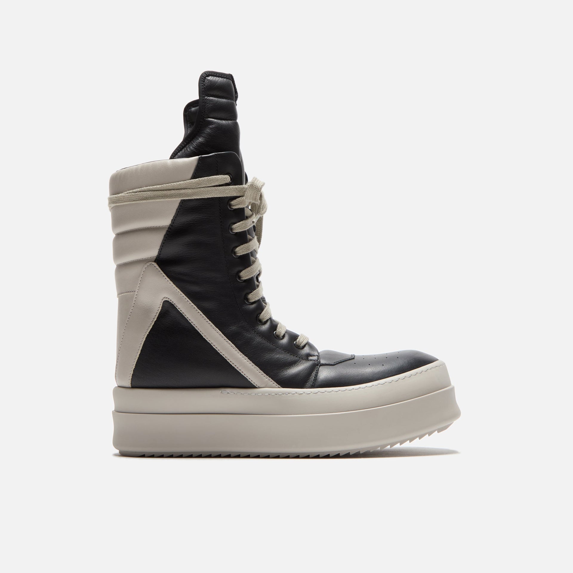 Rick Owens Mega Geobasket Sneakers - Black / Pearl / Pearl