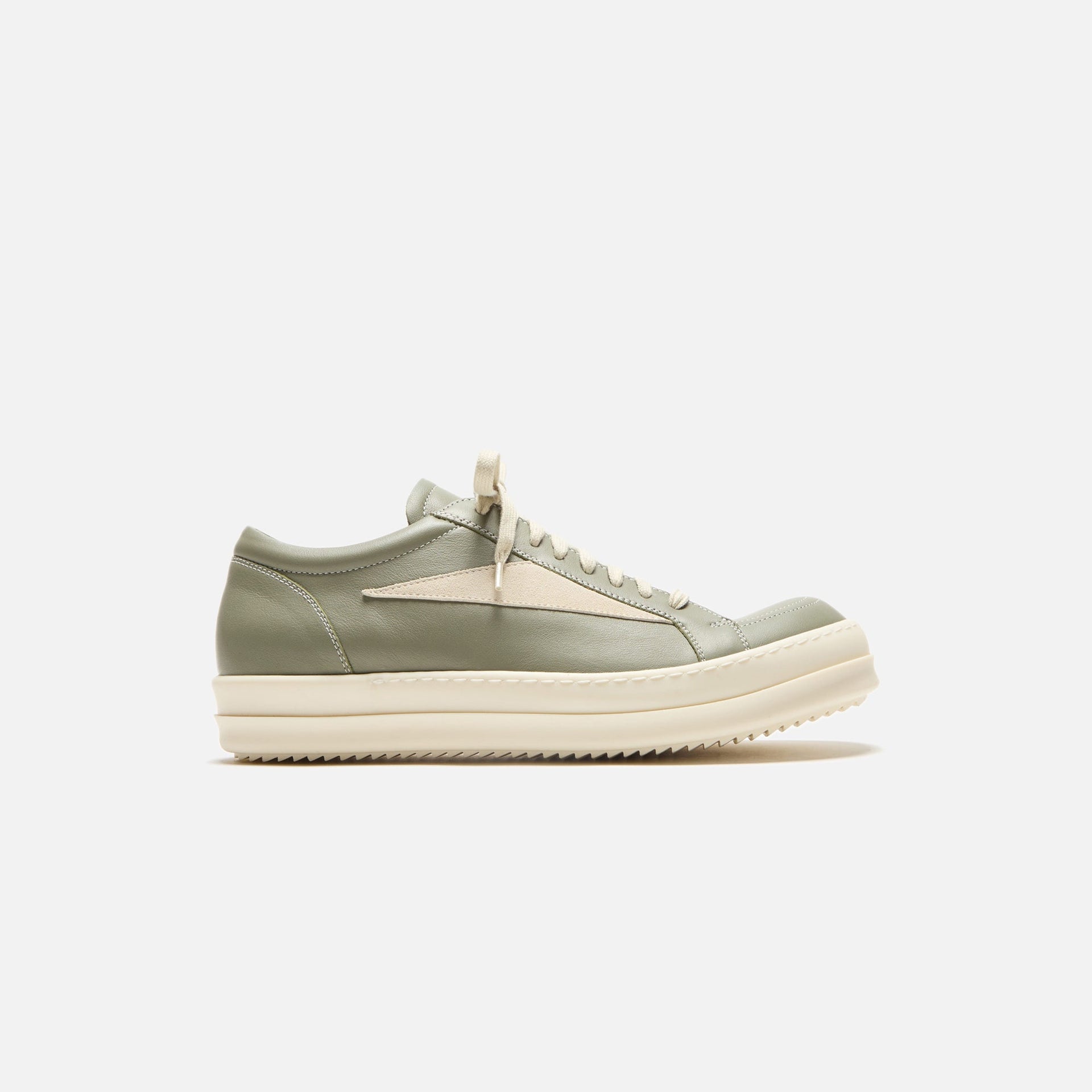 Rick Owens Vintage Sneaker - Scarpe In Pelle Celadon / Milk / Milk