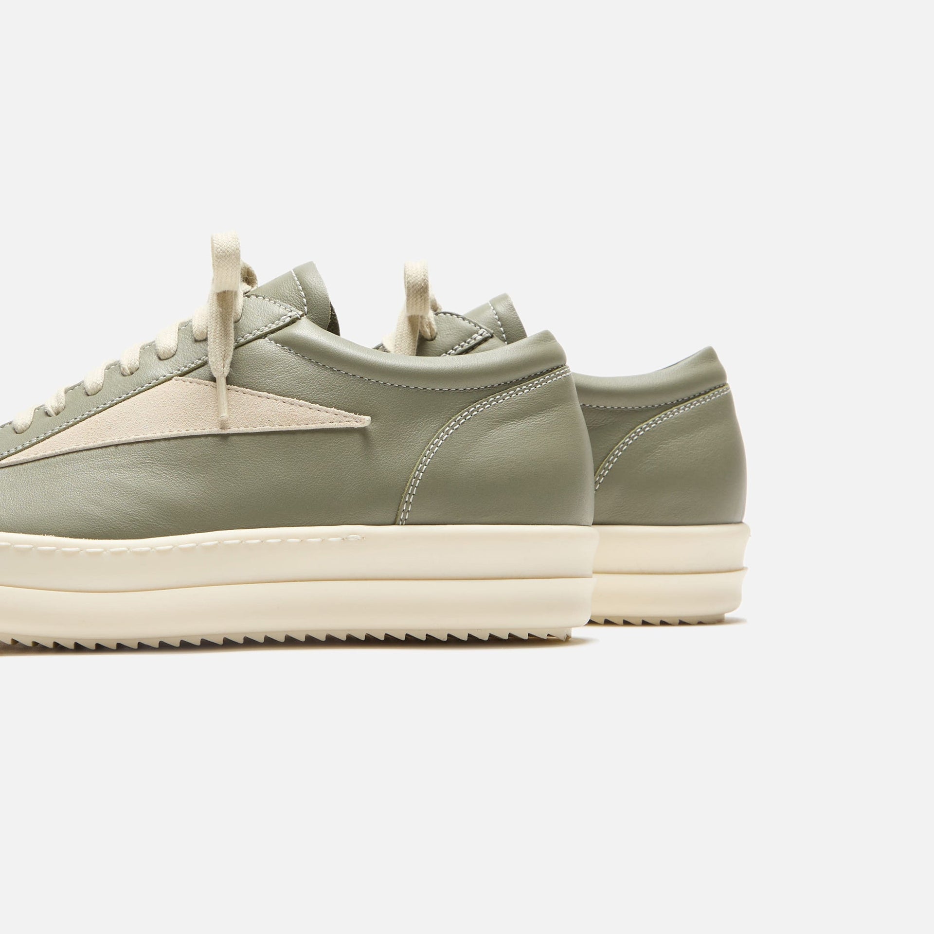 Rick Owens Vintage Sneaker - Scarpe In Pelle Celadon / Milk / Milk