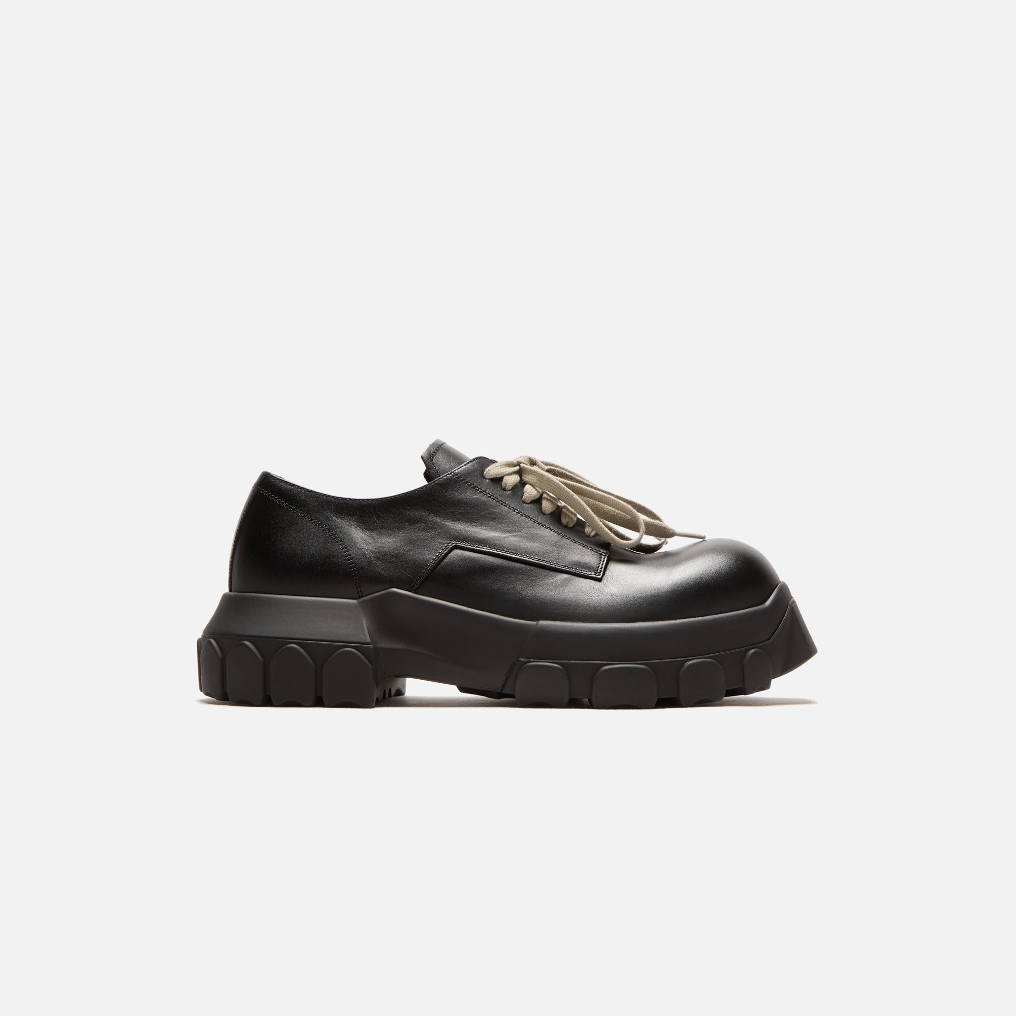 ドレスシューズ・革靴・ビジネスシューズ RICK OWENS | LACE-UP BOZO TRACTOR DERBIES BLACK Rick Owens Laceup Bozo Tractor - Black /Black Scarpe in