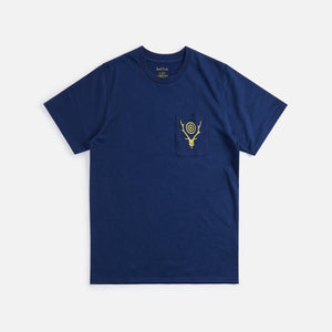 South2 West8 Round Pocket Tee - Circle Horn Navy