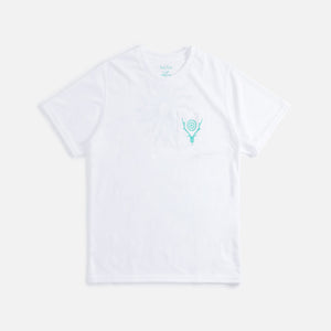 South2 West8 Round Pocket Tee - Circle Horn White