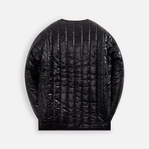 South2 West8 Quilted Crew Neck Cardigan - Black