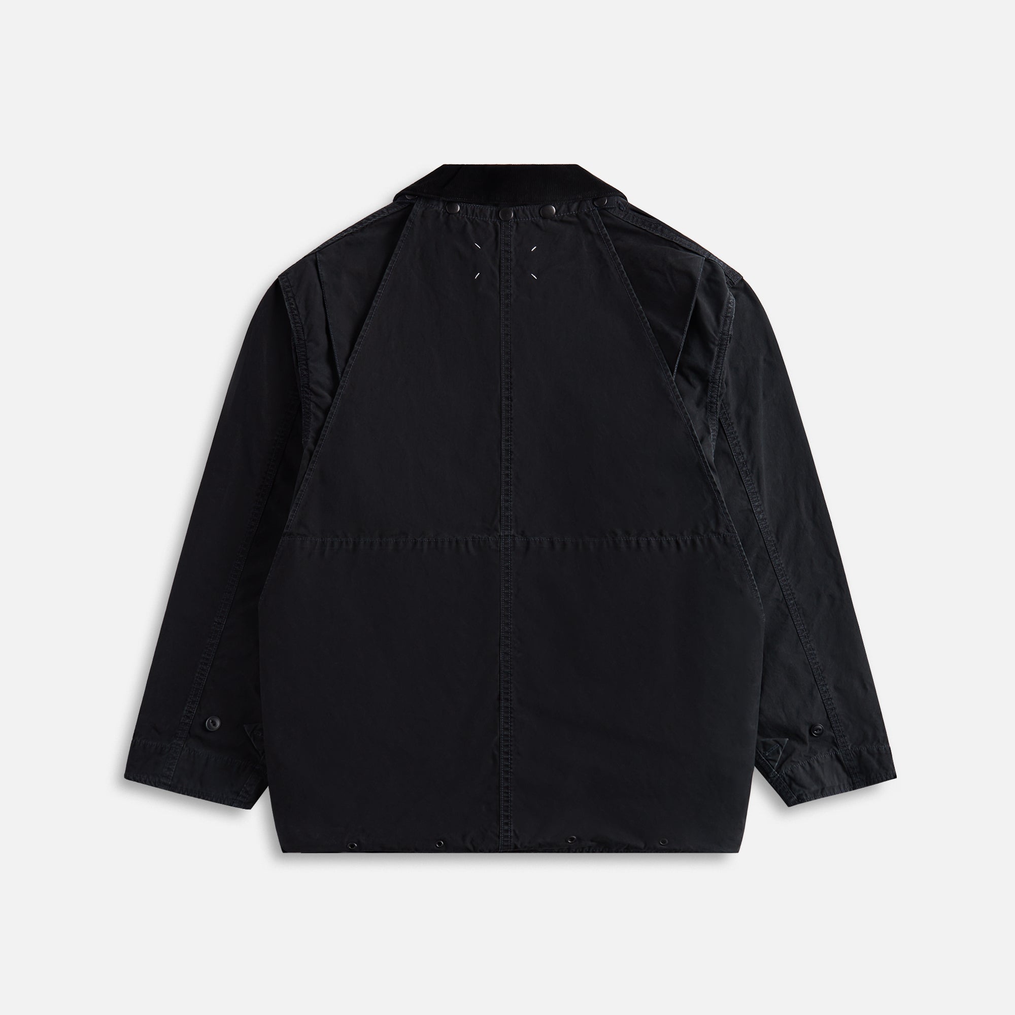 WAX Back satin V jacket BLACK Lサイズ