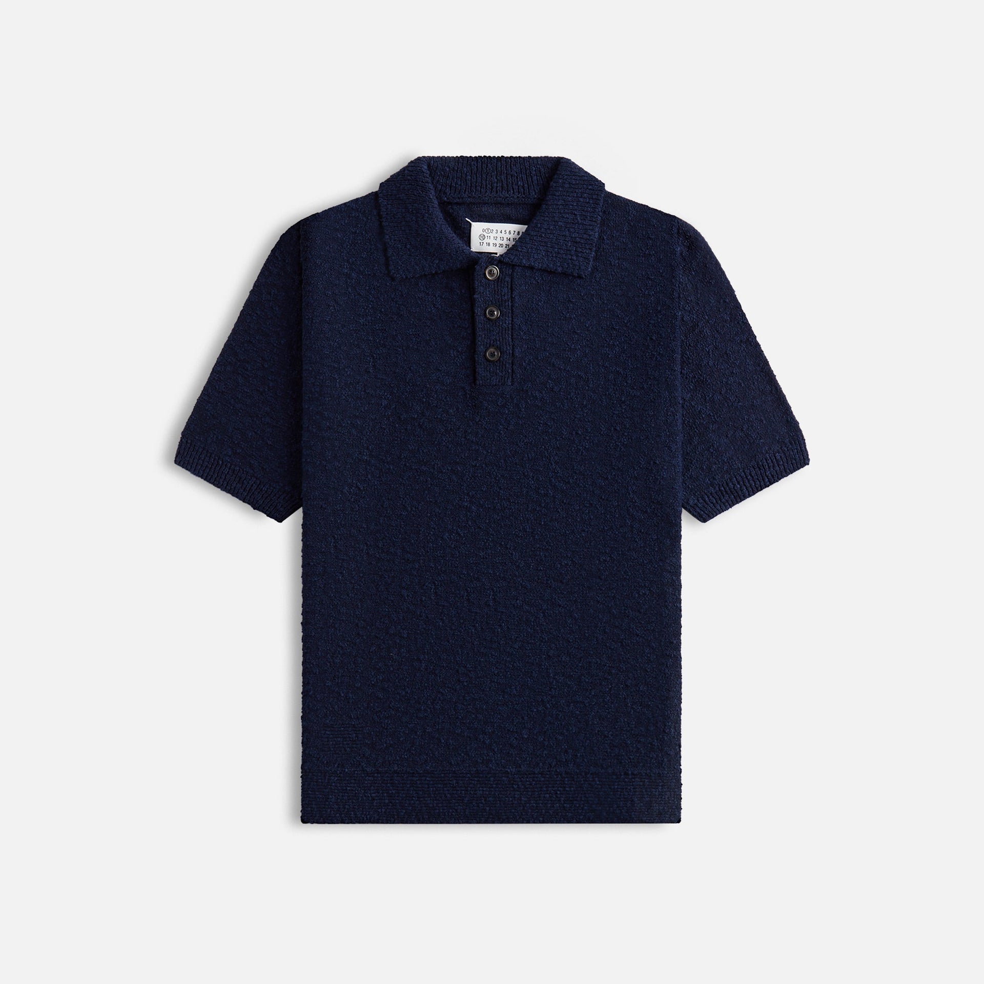 Maison Margiela 7-Gauge Nostalgic Boucle Polo - Blue