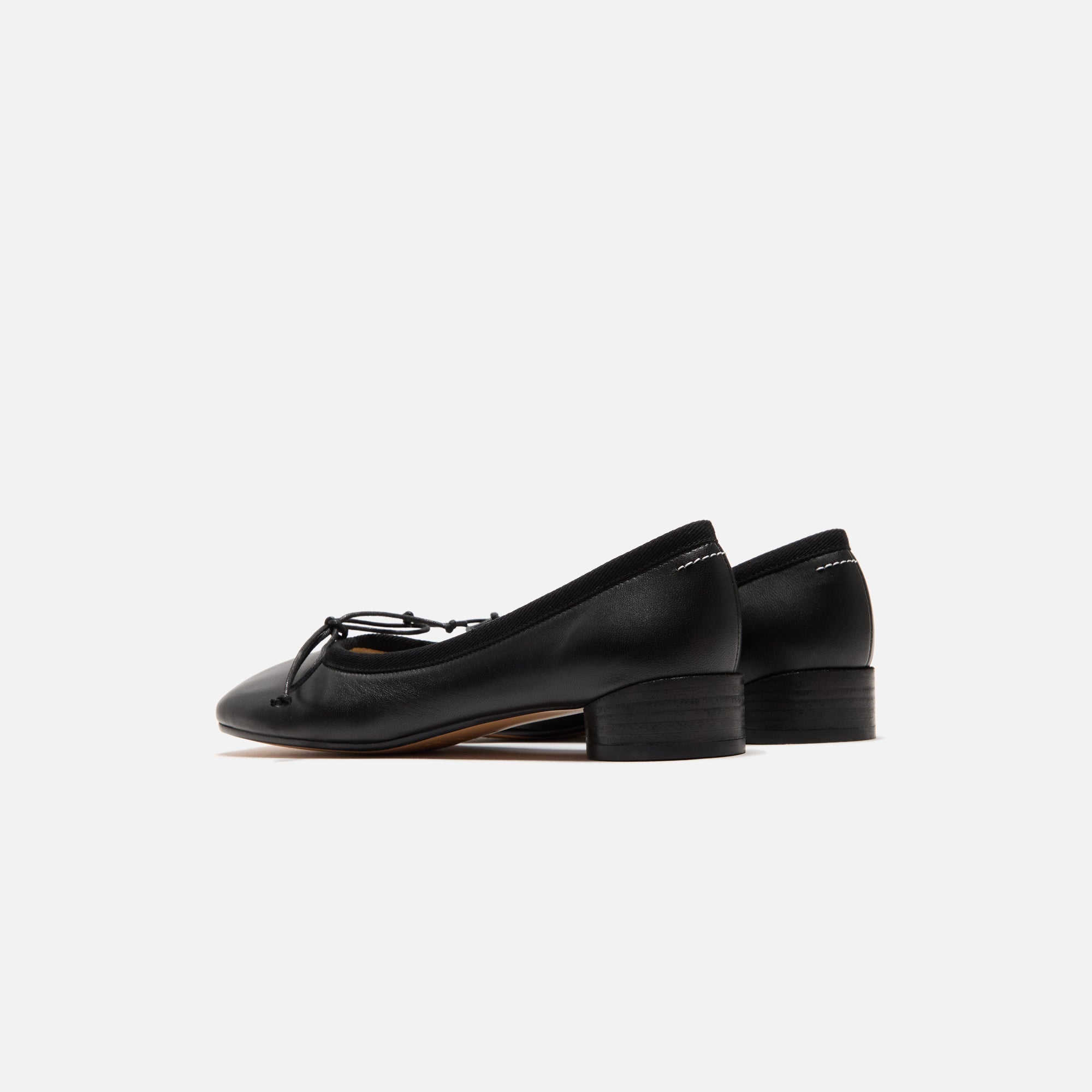 靴 mm6 ballet shoe MM6 Maison Margiela Ballet Shoe - Black – Kith Europe