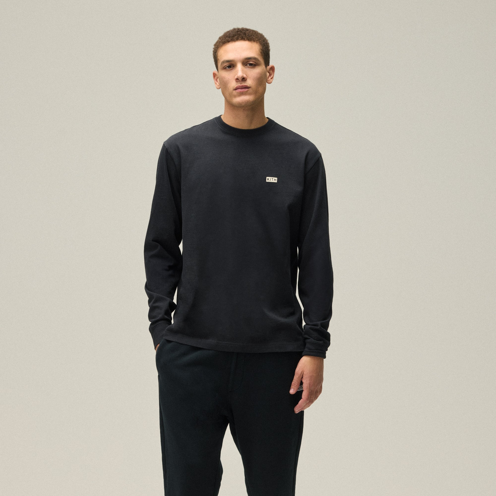 Kith Long Sleeve LAX Tee - Black – Kith Europe