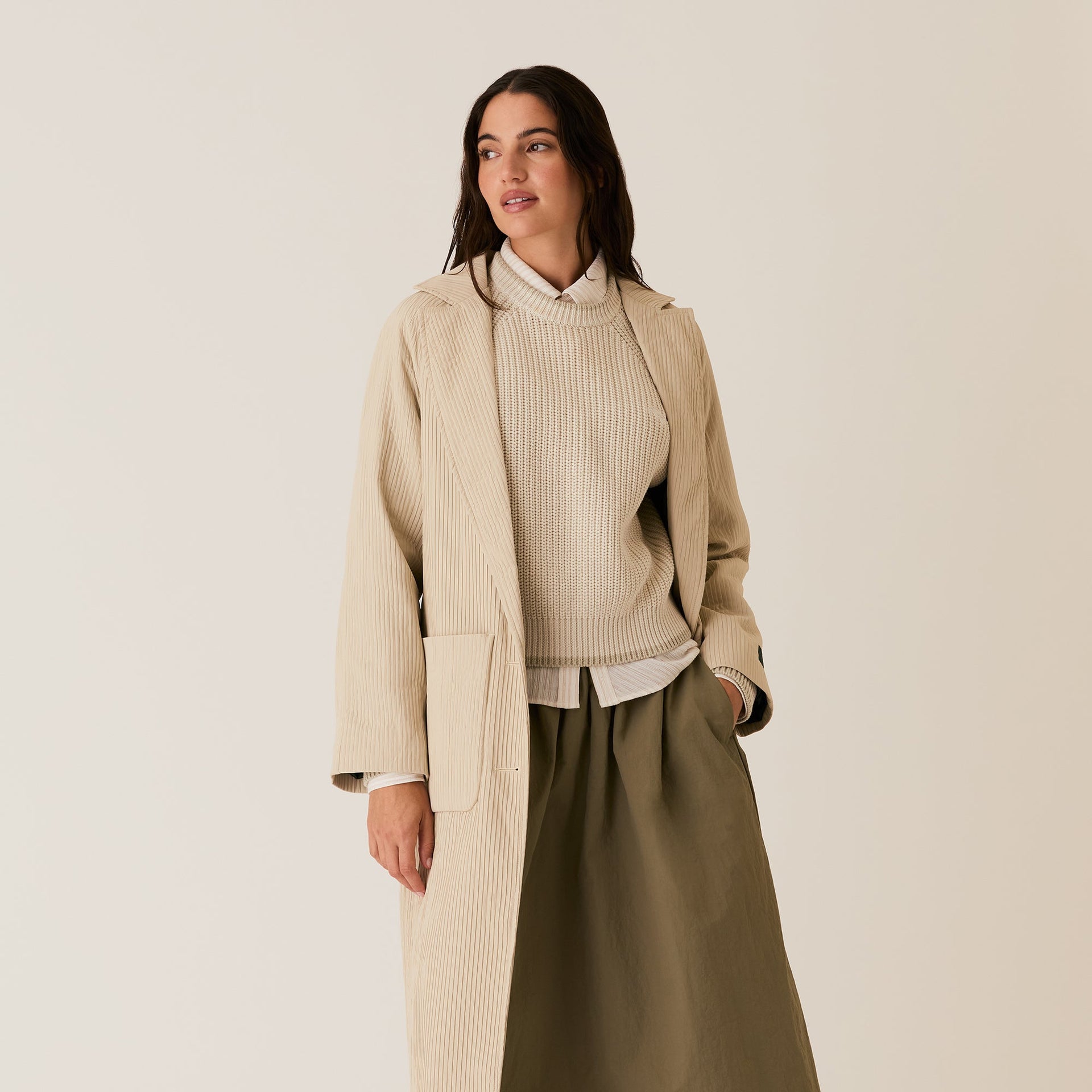 Kith Women Rory Pleated Coat - Oxide