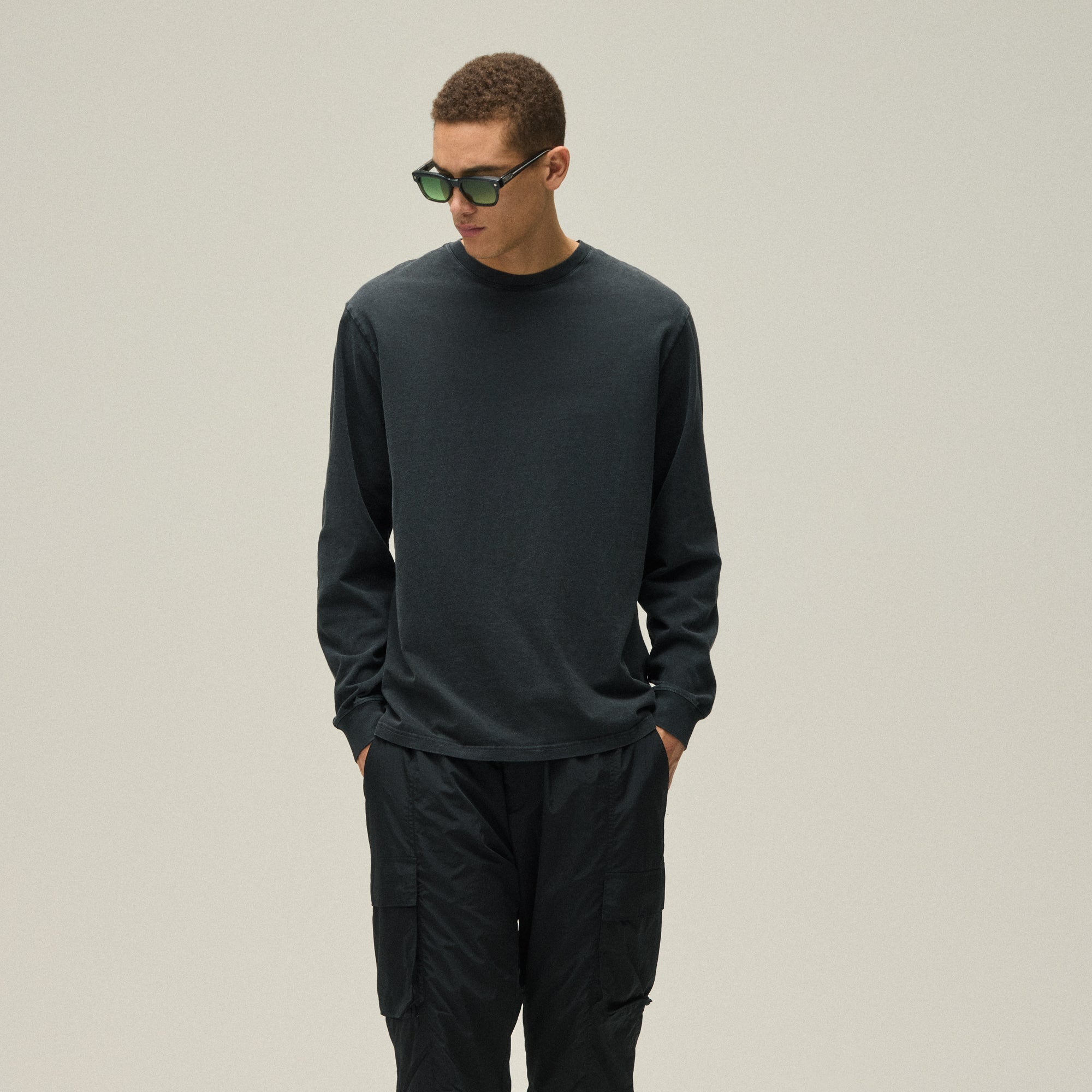 KITH NEW YORK JETS Tシャツ M 黒 Kith & '47 for NFL: New York Jets Vintage Long Sleeve Tee