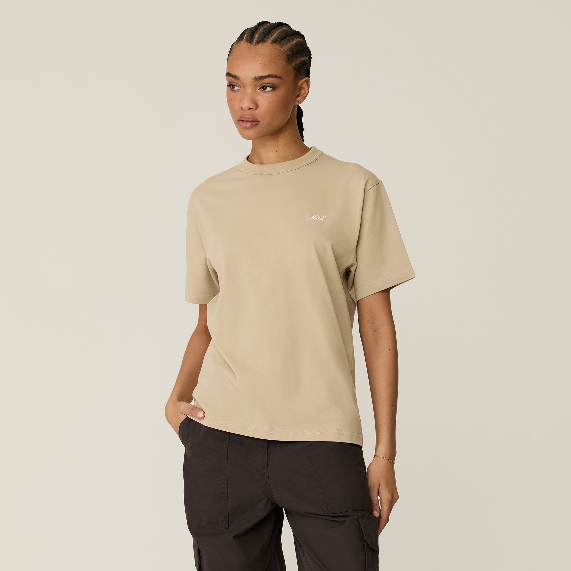 トップス KITH Women Cropped Lucy Long Sleeve Kith Women Lucy Cropped Long Sleeve II Tee - White