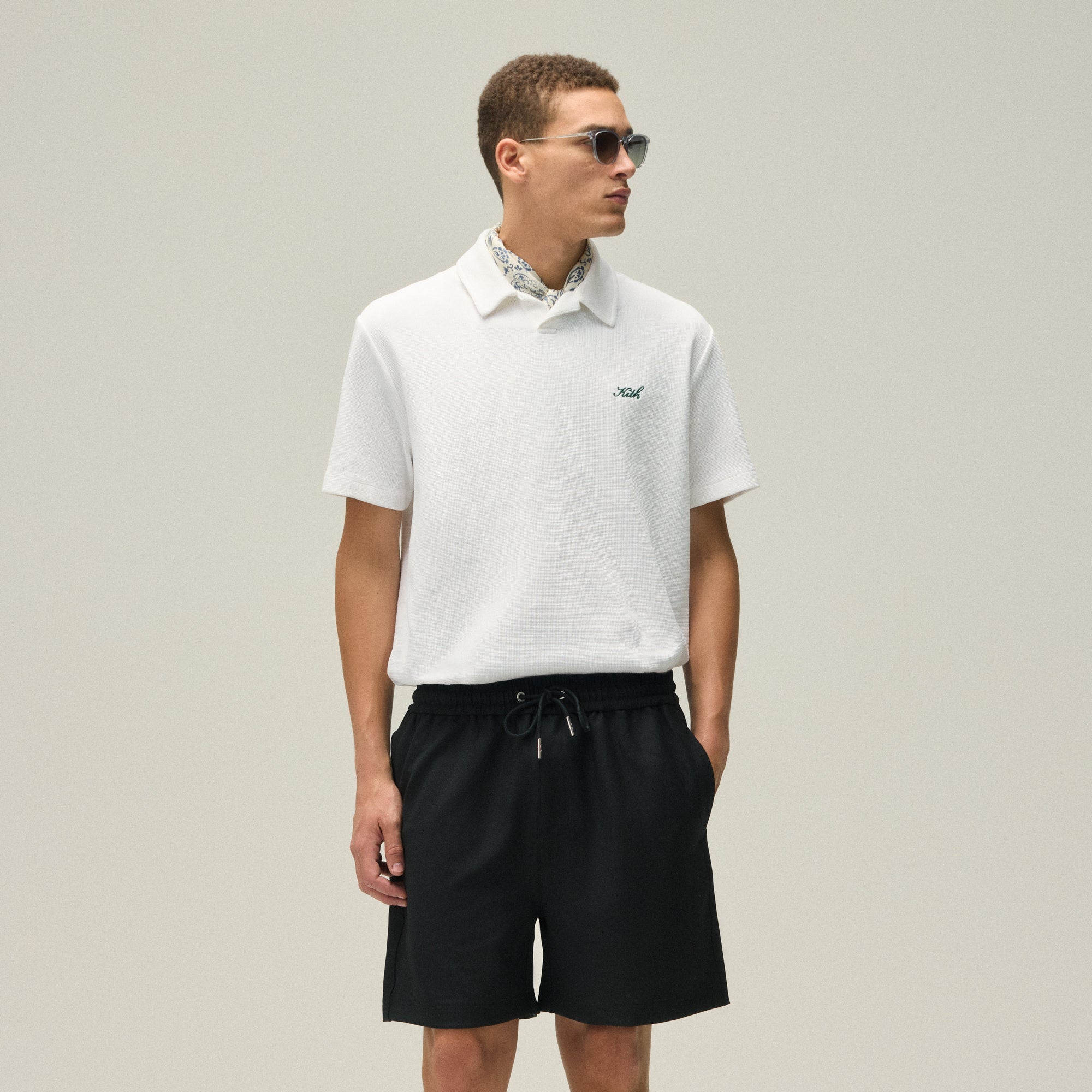 Kith Micro Waffle Drew Polo - White – Kith Europe
