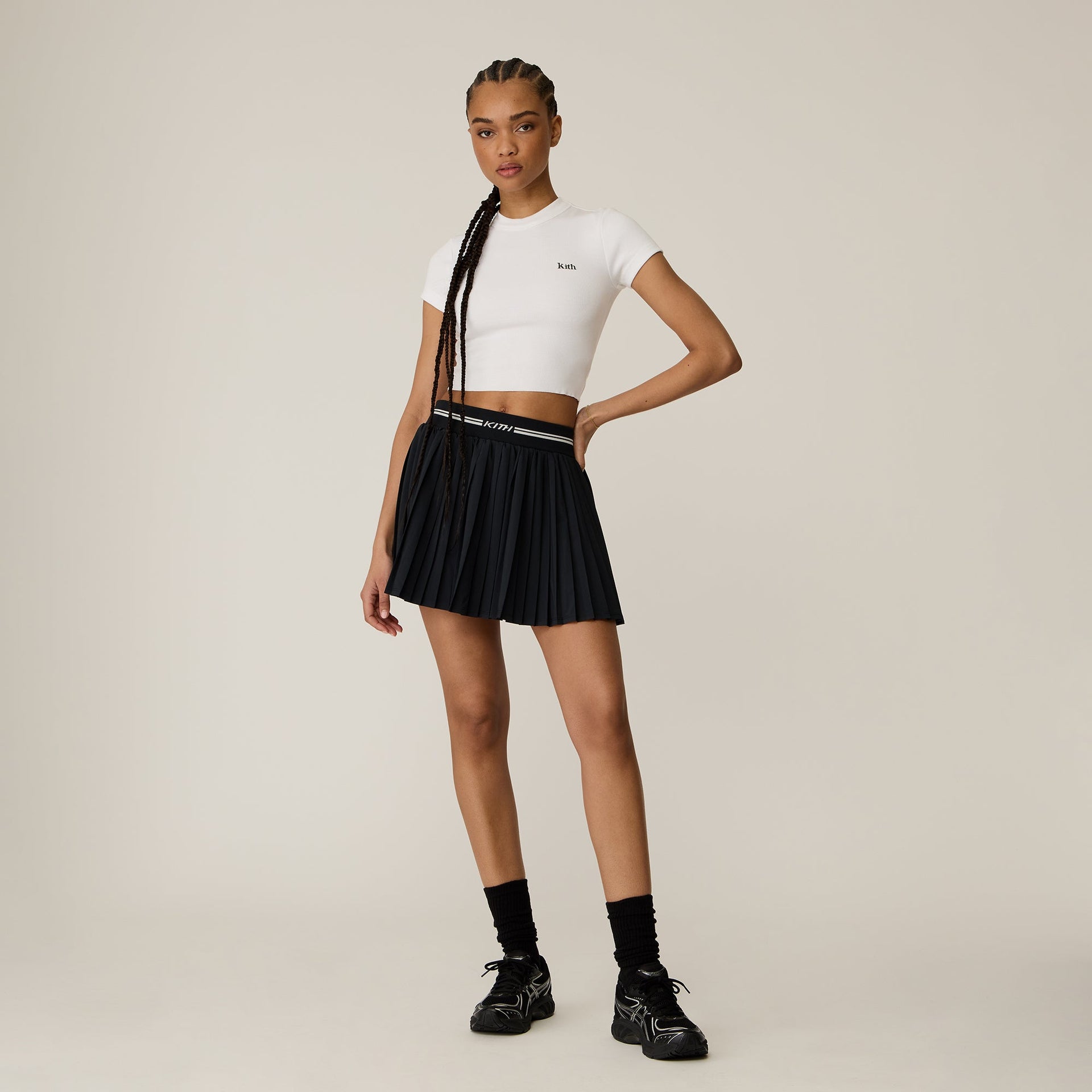 Kith Women Amaya II Pleated Skirt - Black