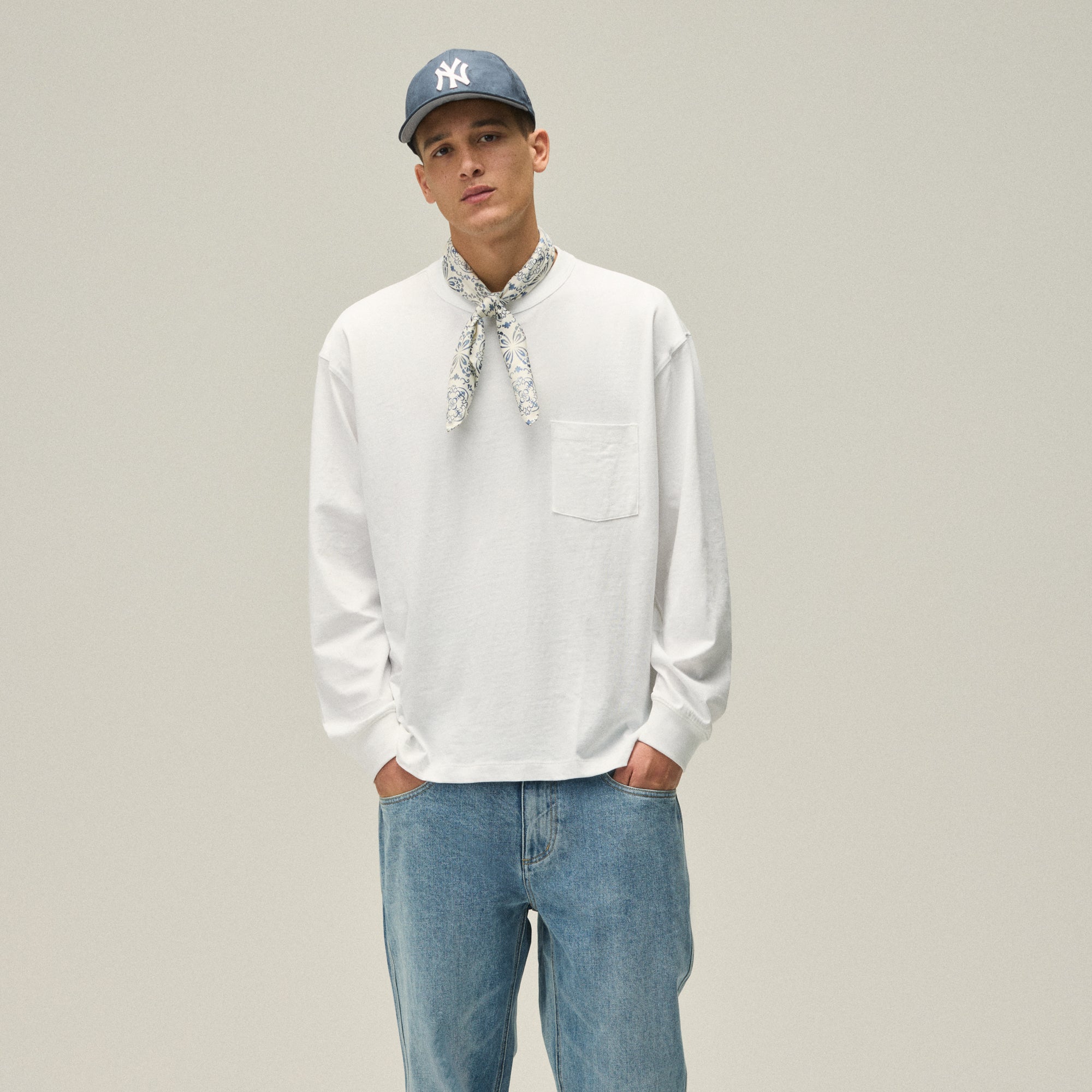 Kith Long Sleeve Leonard Pocket Tee - White – Kith Europe