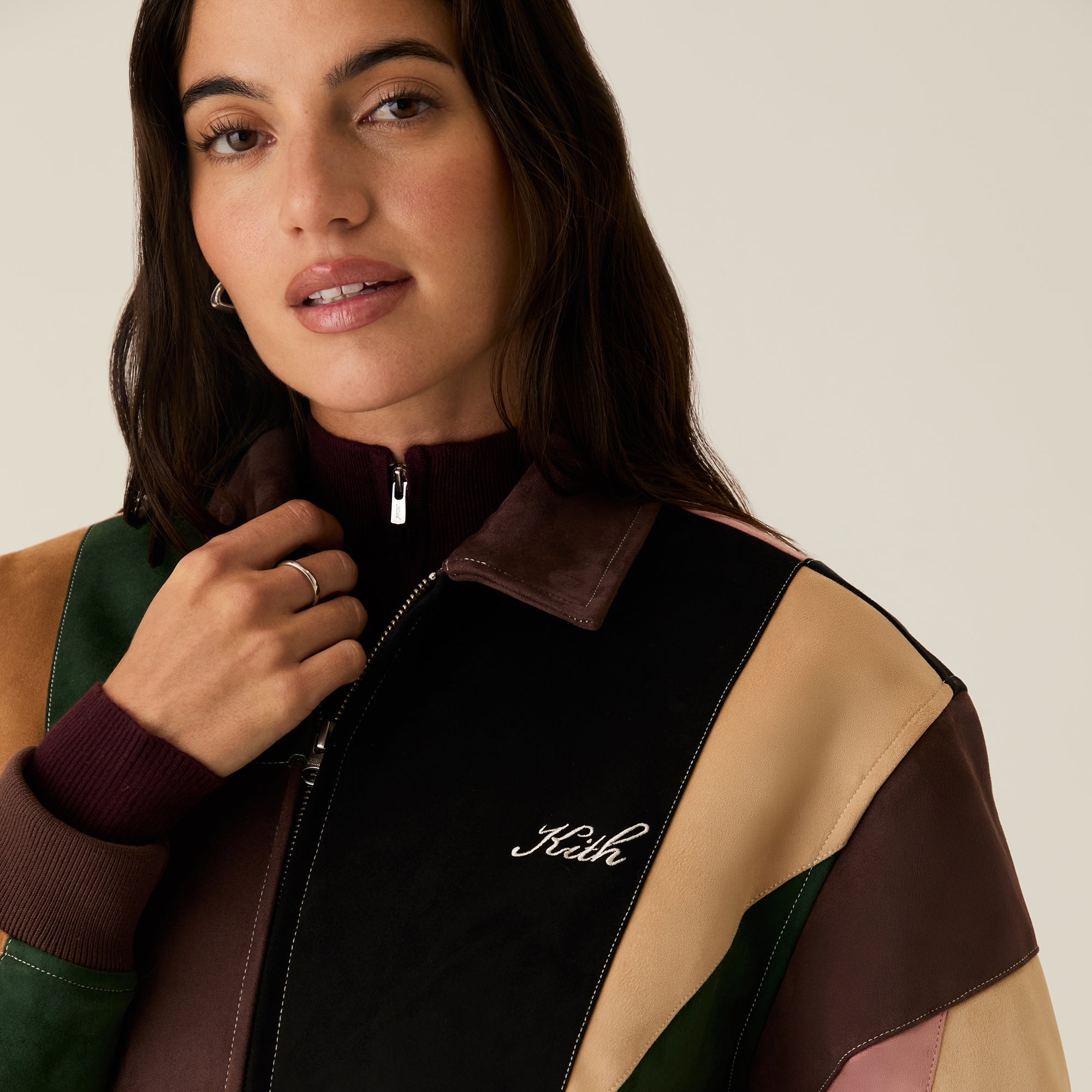 Kith Women Brisa Patchwork Bomber Jacket - Derby – Kith Europe