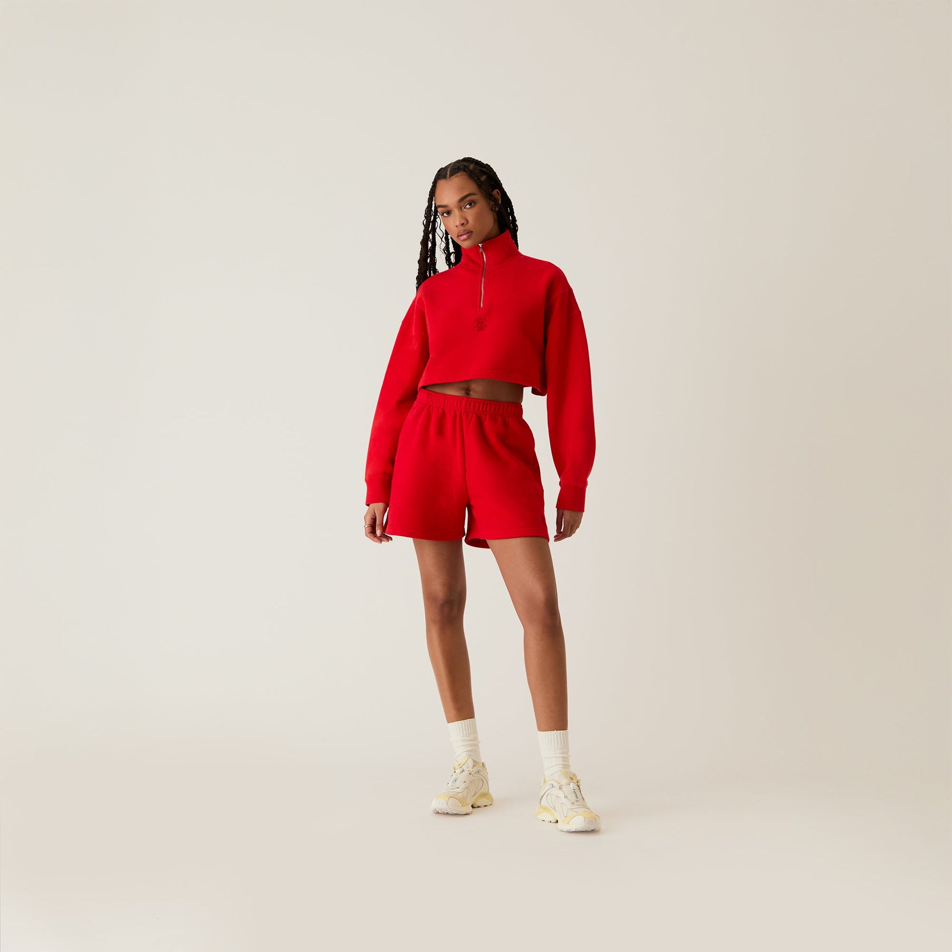 Kith Women Vesper Sueded Quarter Zip - Cinnabar