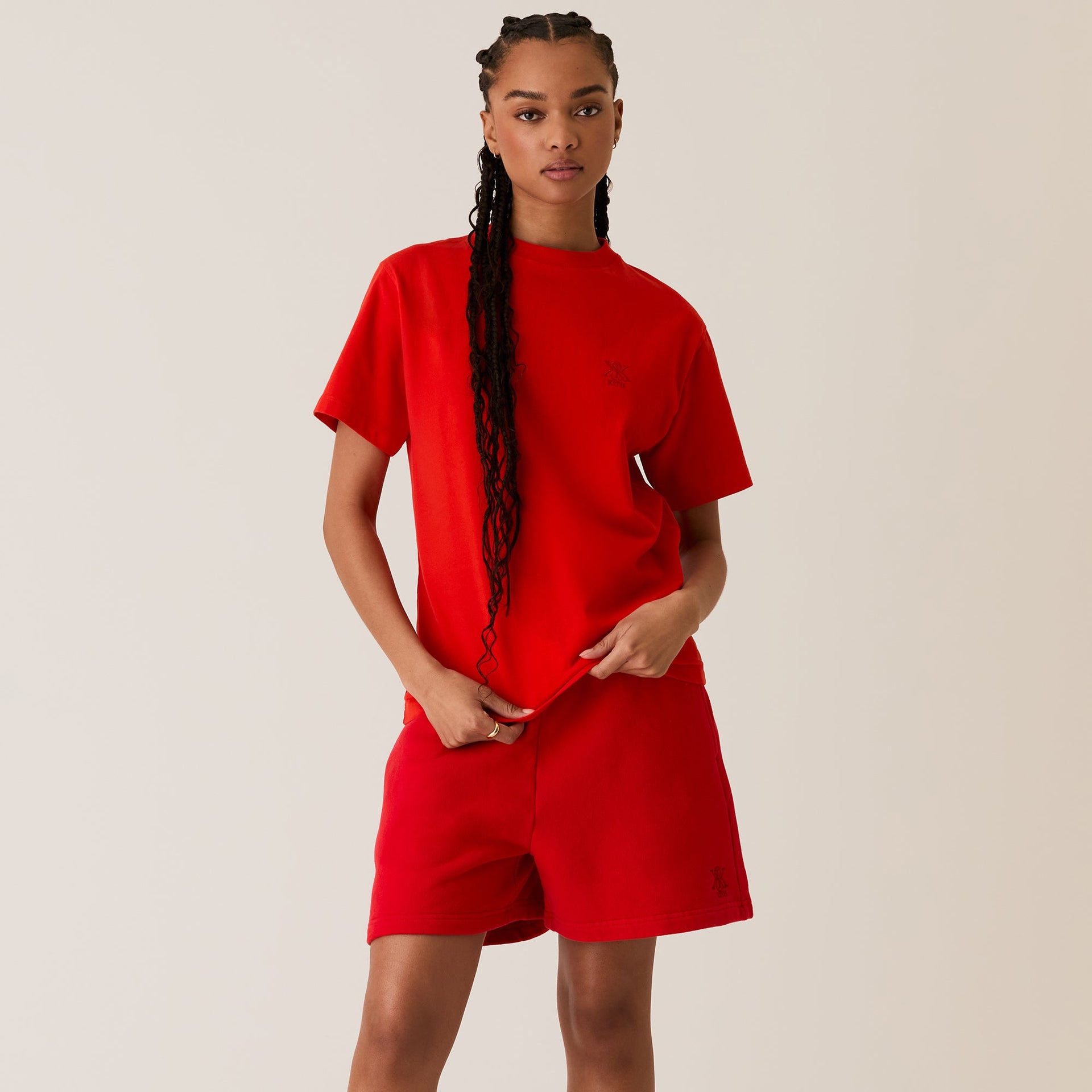 Kith Women Nia II Sueded Tee - Cinnabar