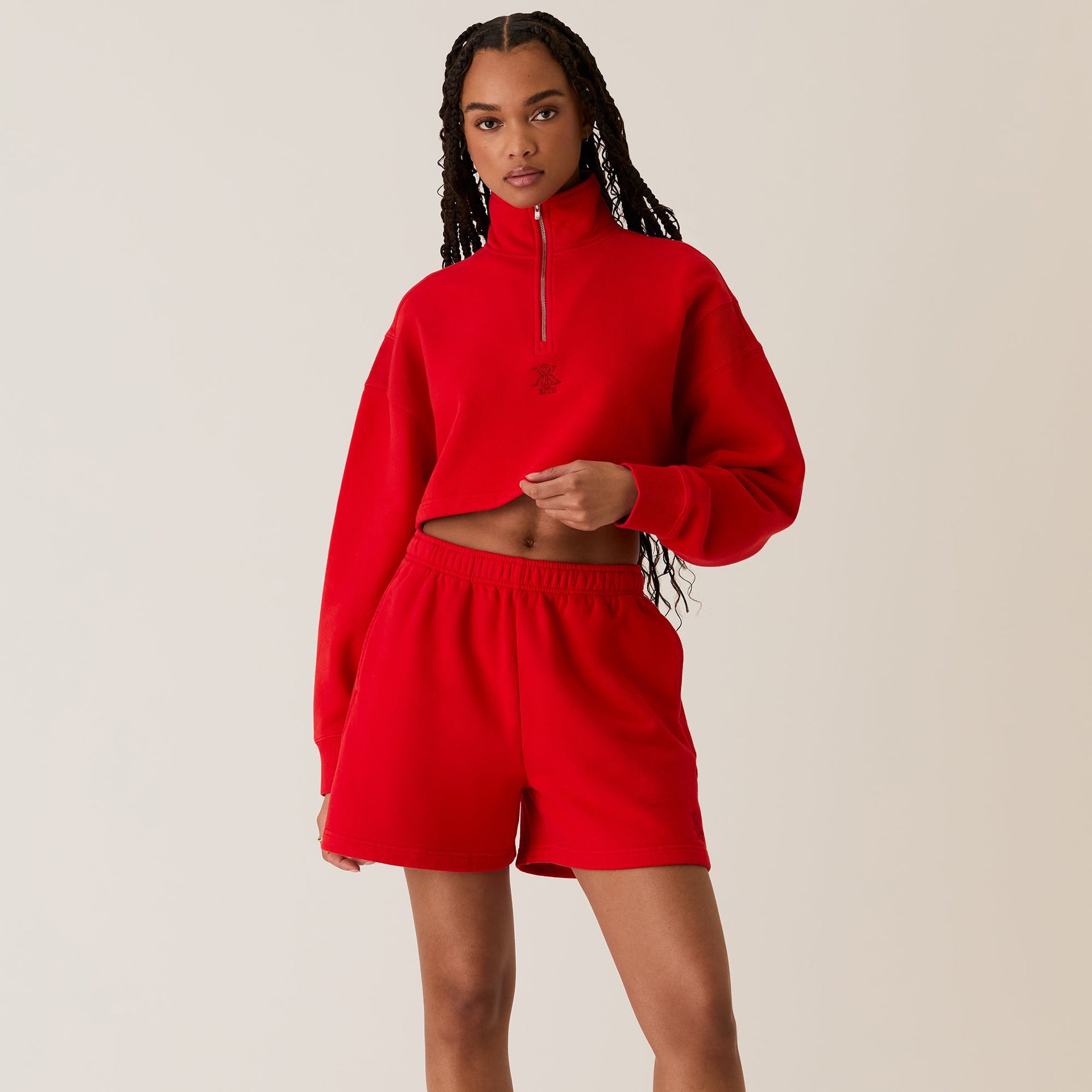 Kith Women Rayne Sueded Sweatshort - Cinnabar