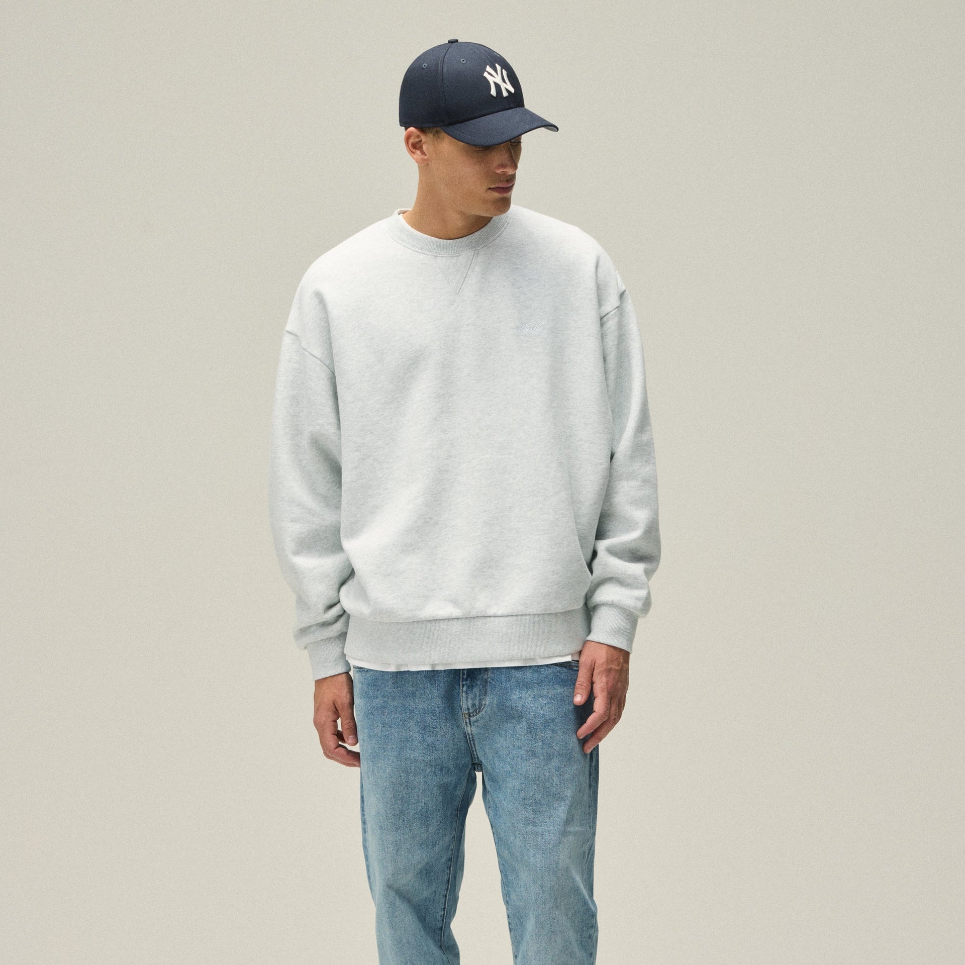 Kith Nelson Crewneck - Light Heather Grey