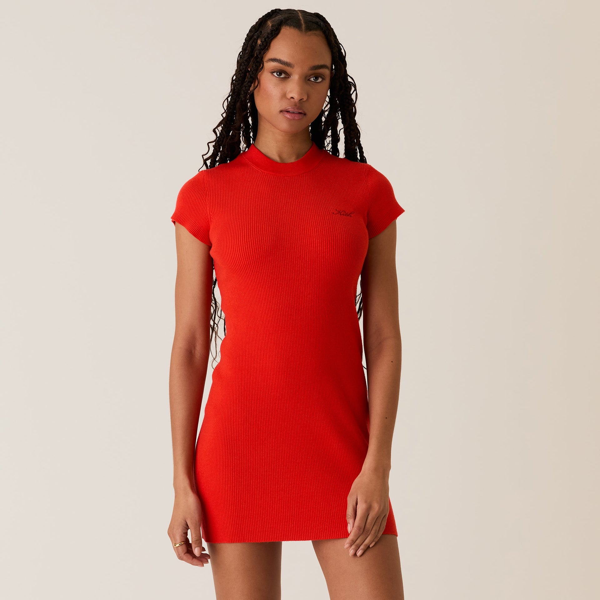 Kith Women Mulberry Rib Dress - Cinnabar