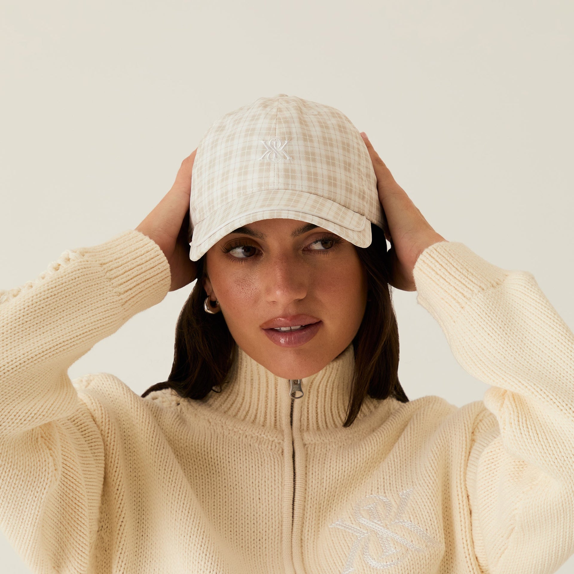 Kith Women Gingham Classic Cap - White