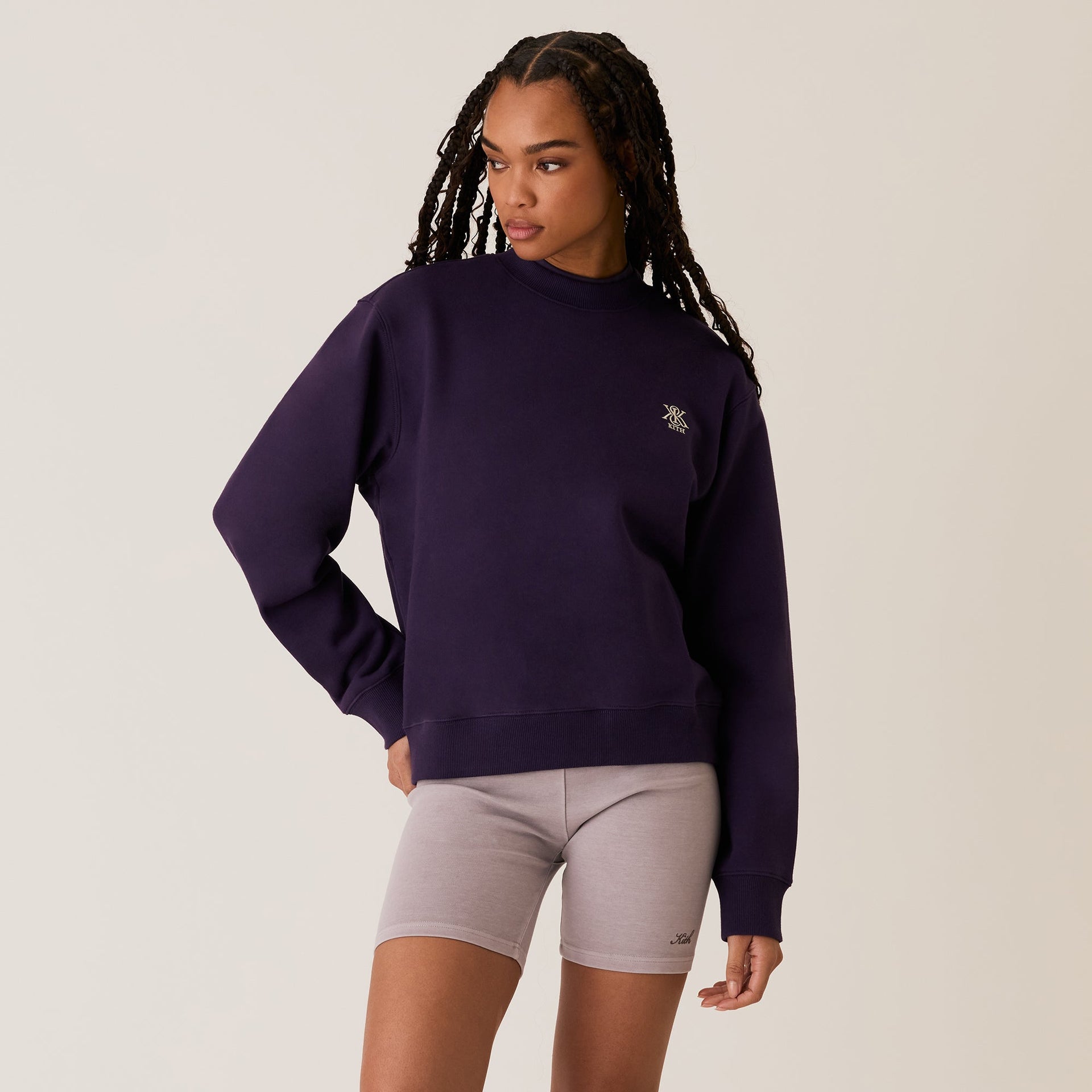 Kith Women Asher Crest Crewneck - Nightshade