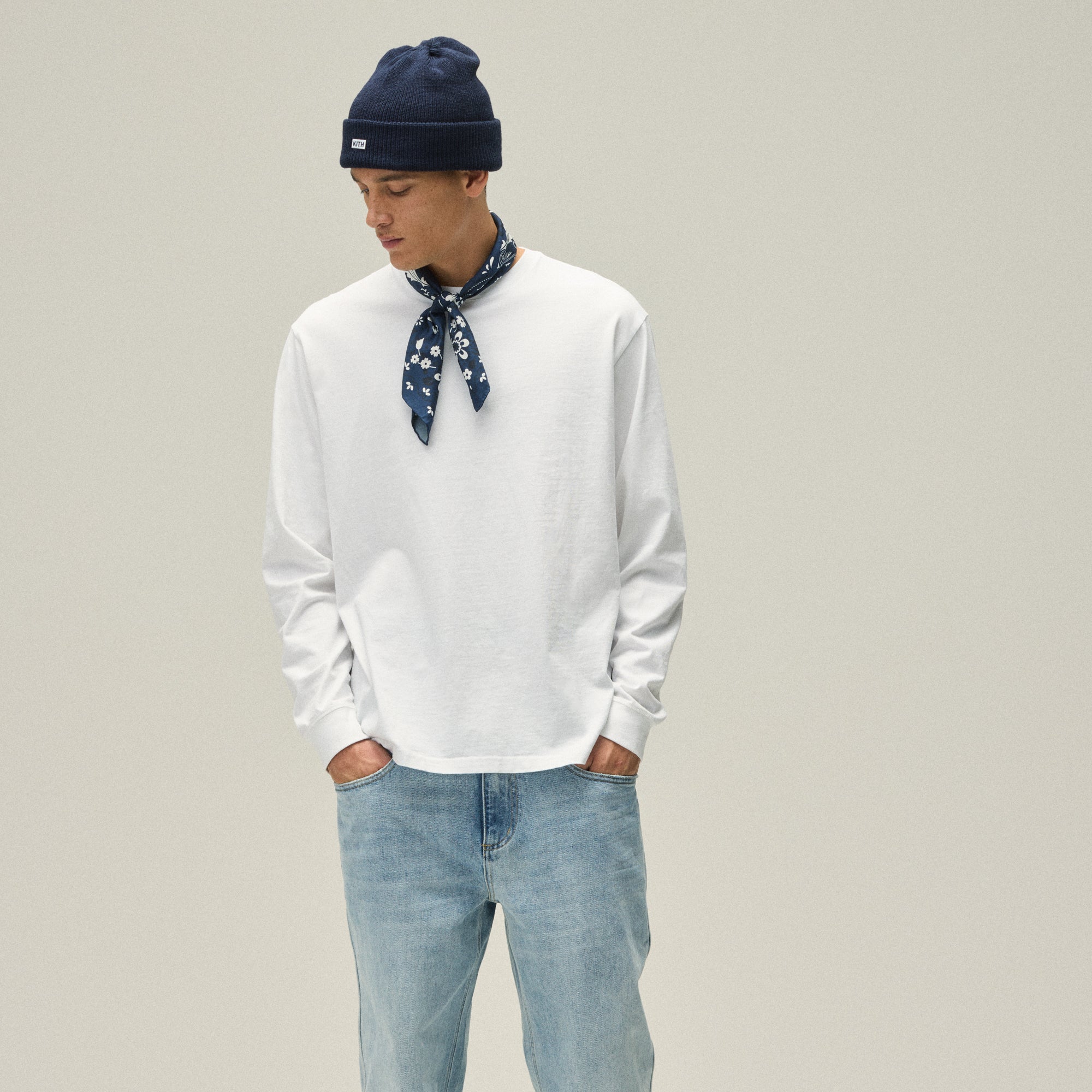 Kith Long Sleeve Vintage Tee - White – Kith Europe