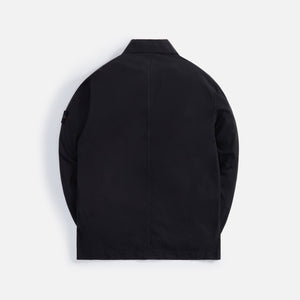Stone Island Garment Dyed Cotton Twill Overshirt - Black