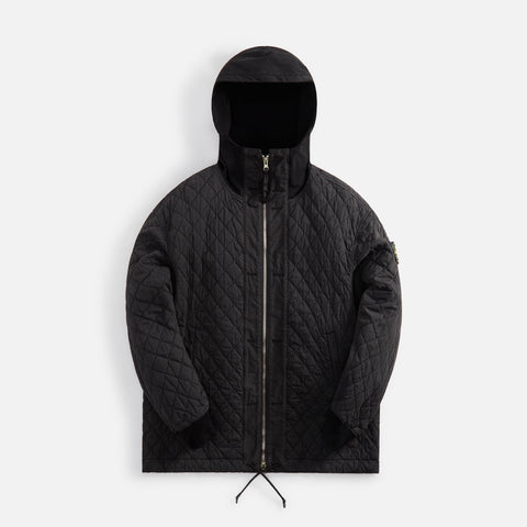 Stone Island Quilted Hooded Zip-Up Jacket - Lead Grey
